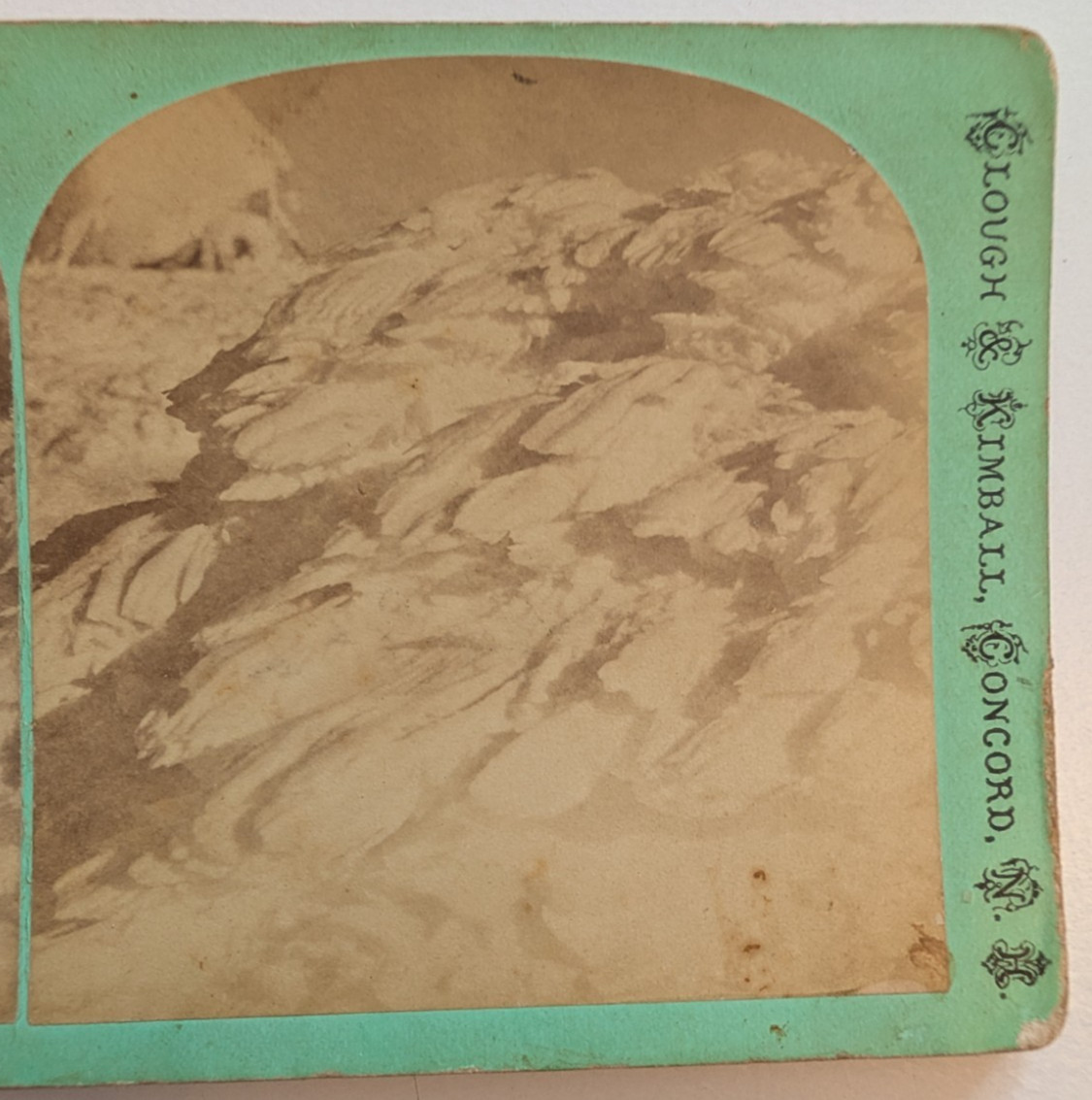 Clough Kimball - Summit of Mt Washington, New Hampshire - Feathers Stereoview