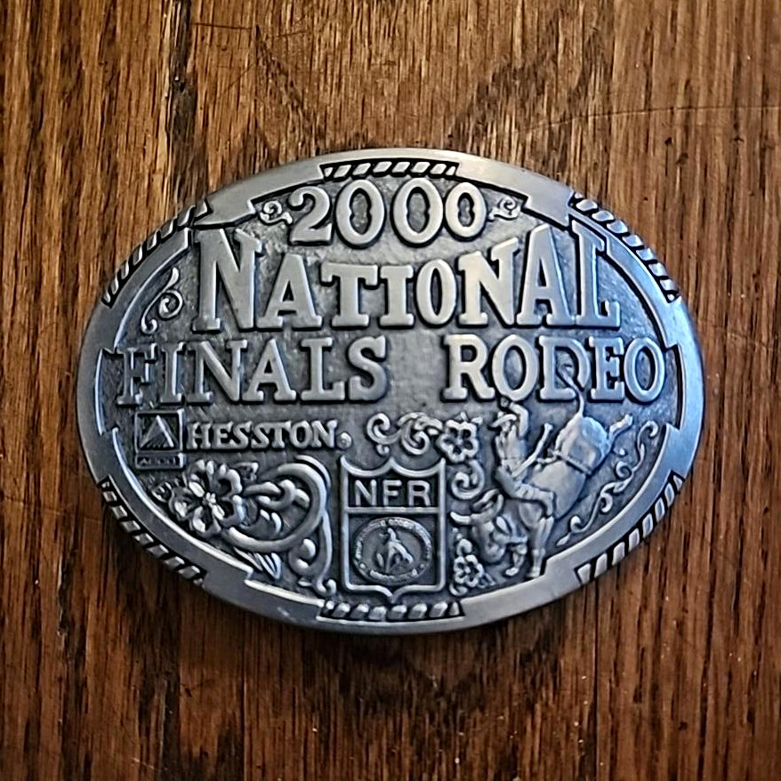 2000 Hesston NFR Rodeo Belt Buckle Montana Silversmiths New Vintage