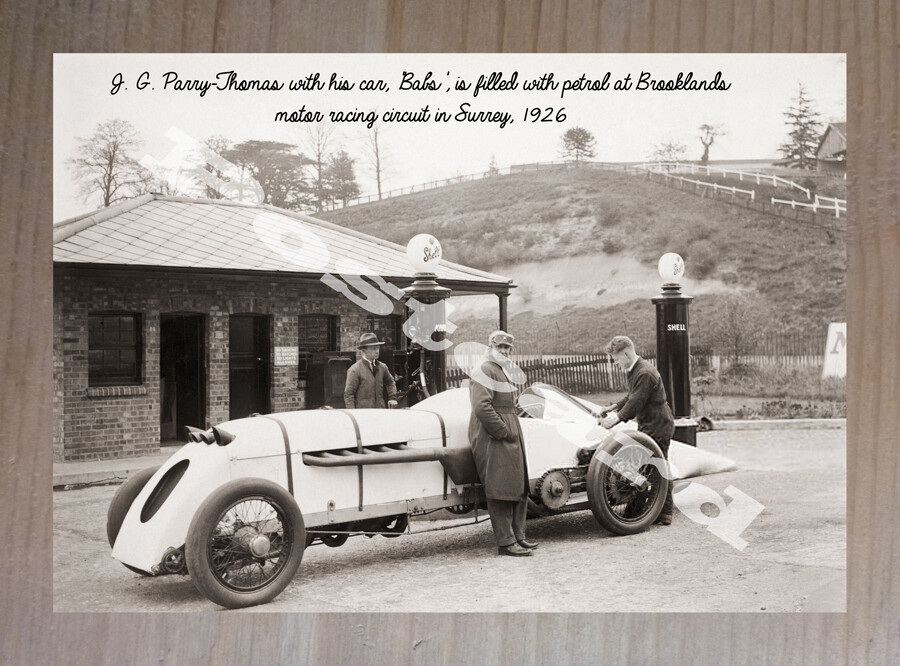 Historic J. G. Parry-Thomas with, \'Babs\', Brooklands 1926 Postcard