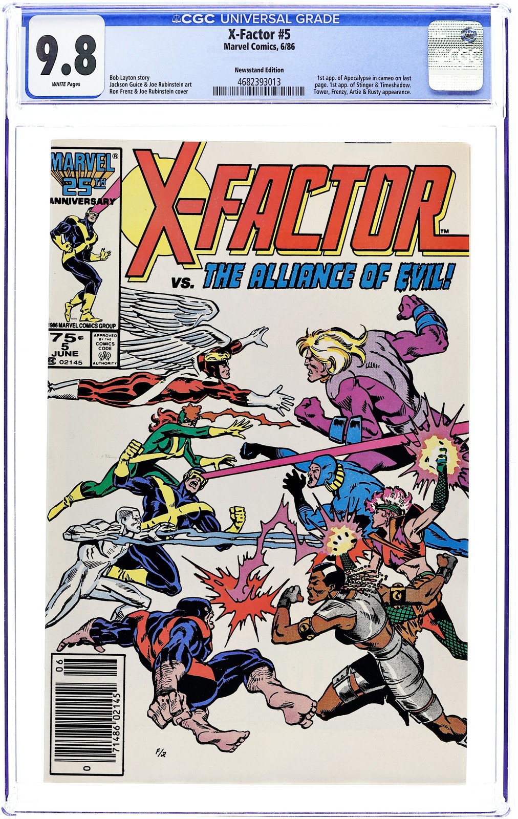 X-Factor #5N CGC 9.8 Newsstand 1986 4682393013