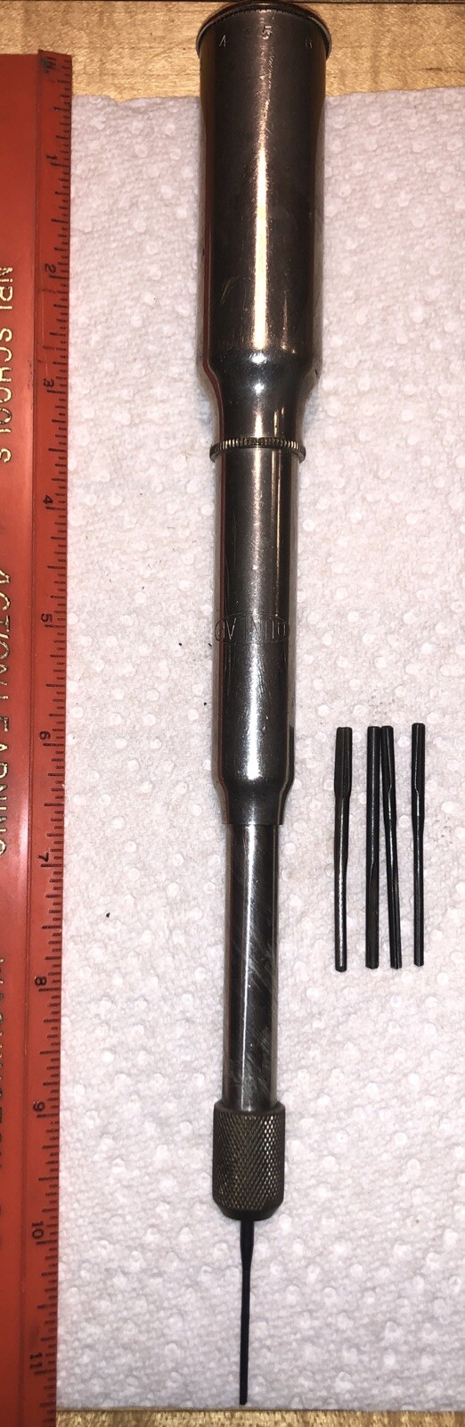 VTG Dunlap Push Drill W + 5 Bits (FREE S&H) Antique Woodworkers Carpentry Tool VTG Dunlap Push Drill W + 5 Bits (FREE S&H) Antique Woodworkers Carpentry Tool