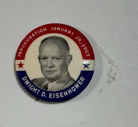 DWIGHT EISENHOWER  PRESIDENTIAL VINTAGE POLITICAL PINBACK BUTTON RARE