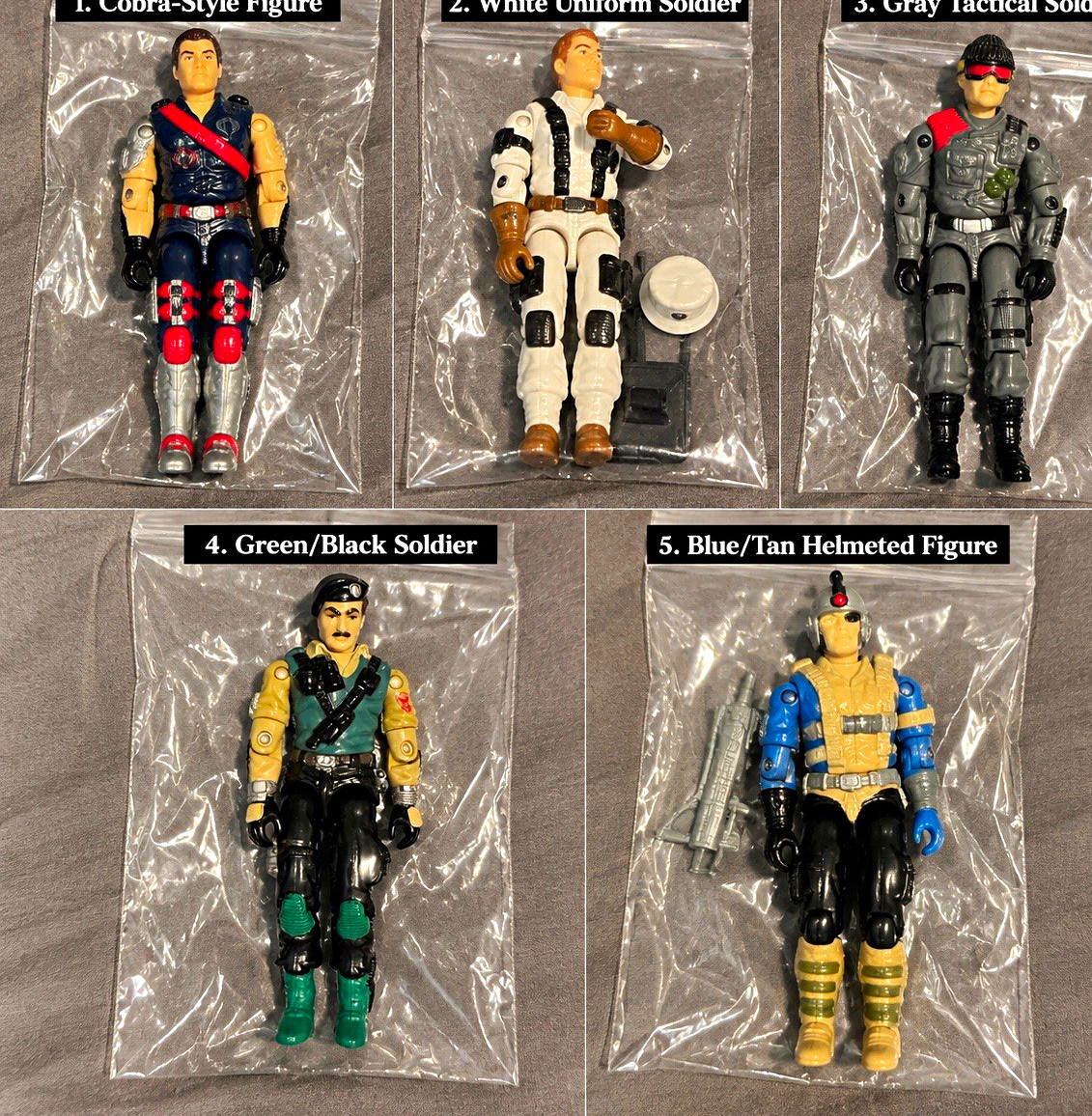 G.I. Joe Soldier Military Action Figures Mixed Lot 5-Pack 3.75in w/ Accessories