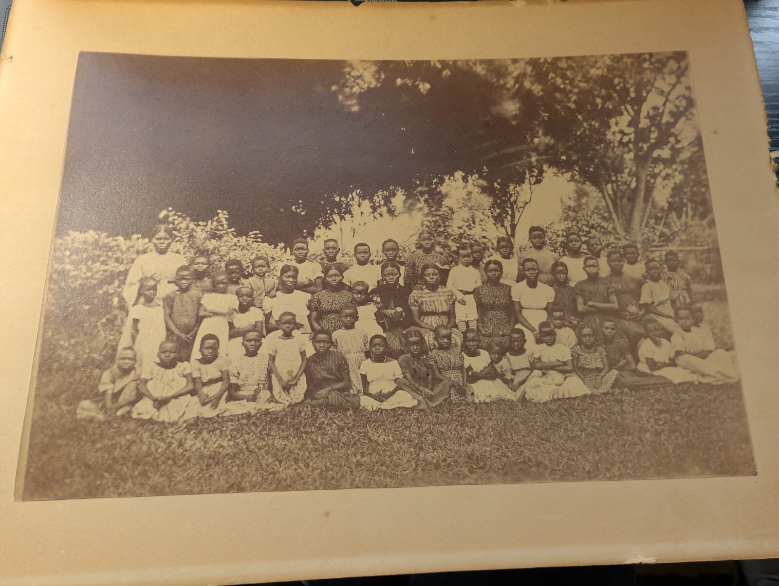c1910's  BIG Foto-49 Young African-Boys/Girls- (School? Church Group) Rare