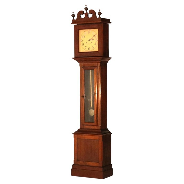 Antique Ithaca Clock Co. Tall Case Walnut Grandfather Clock C1920