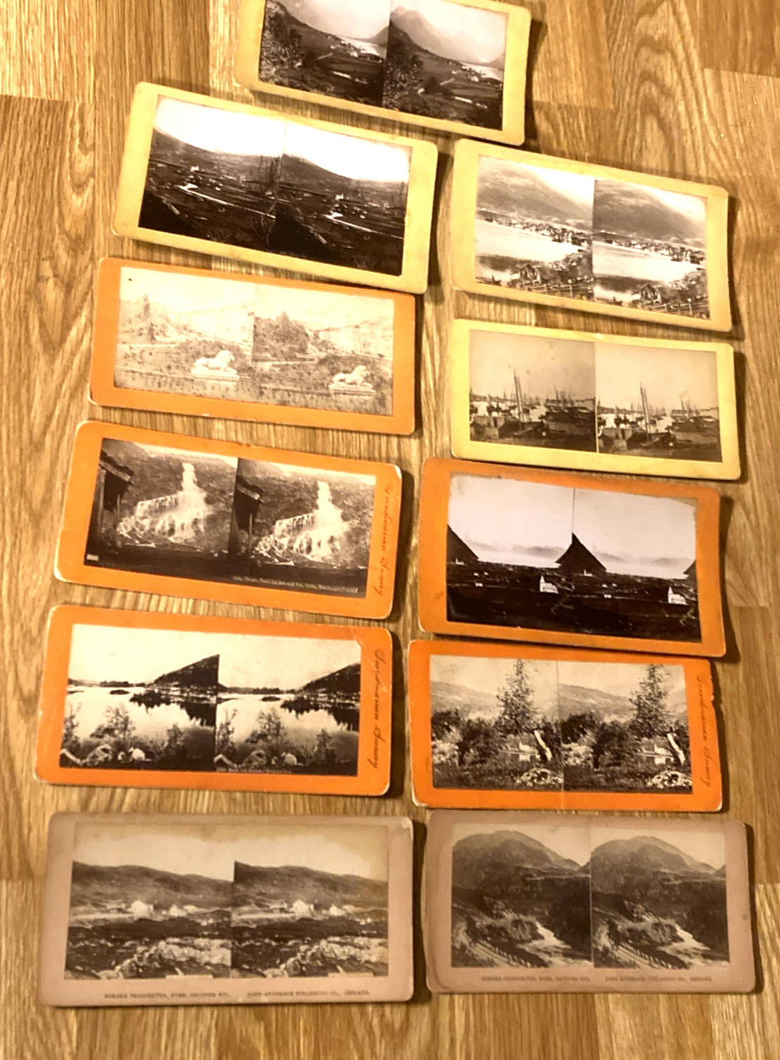 LOT Of 11 Norwegian SCENIC Stereoview Cards Early 1900s