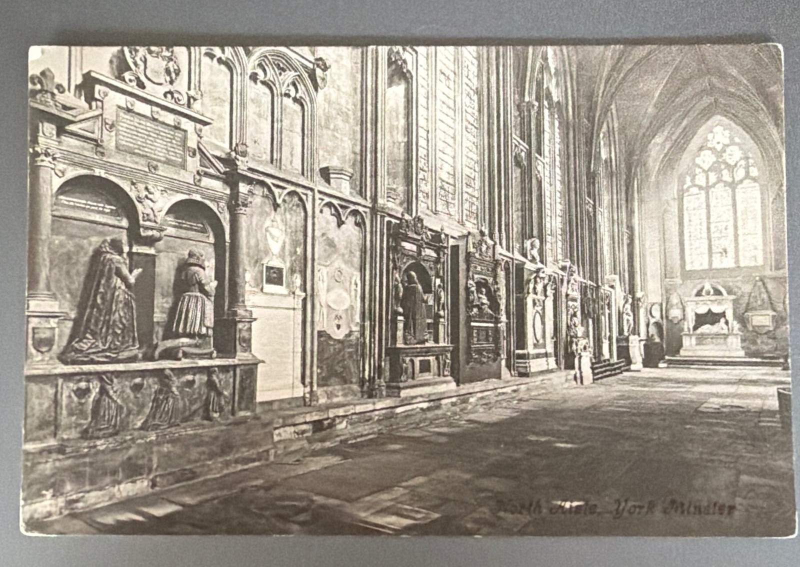 Postcard York Minster North Aisle Tombs England Arthur & Co Undivided Back Postcard York Minster North Aisle Tombs England Arthur & Co Undivided Back