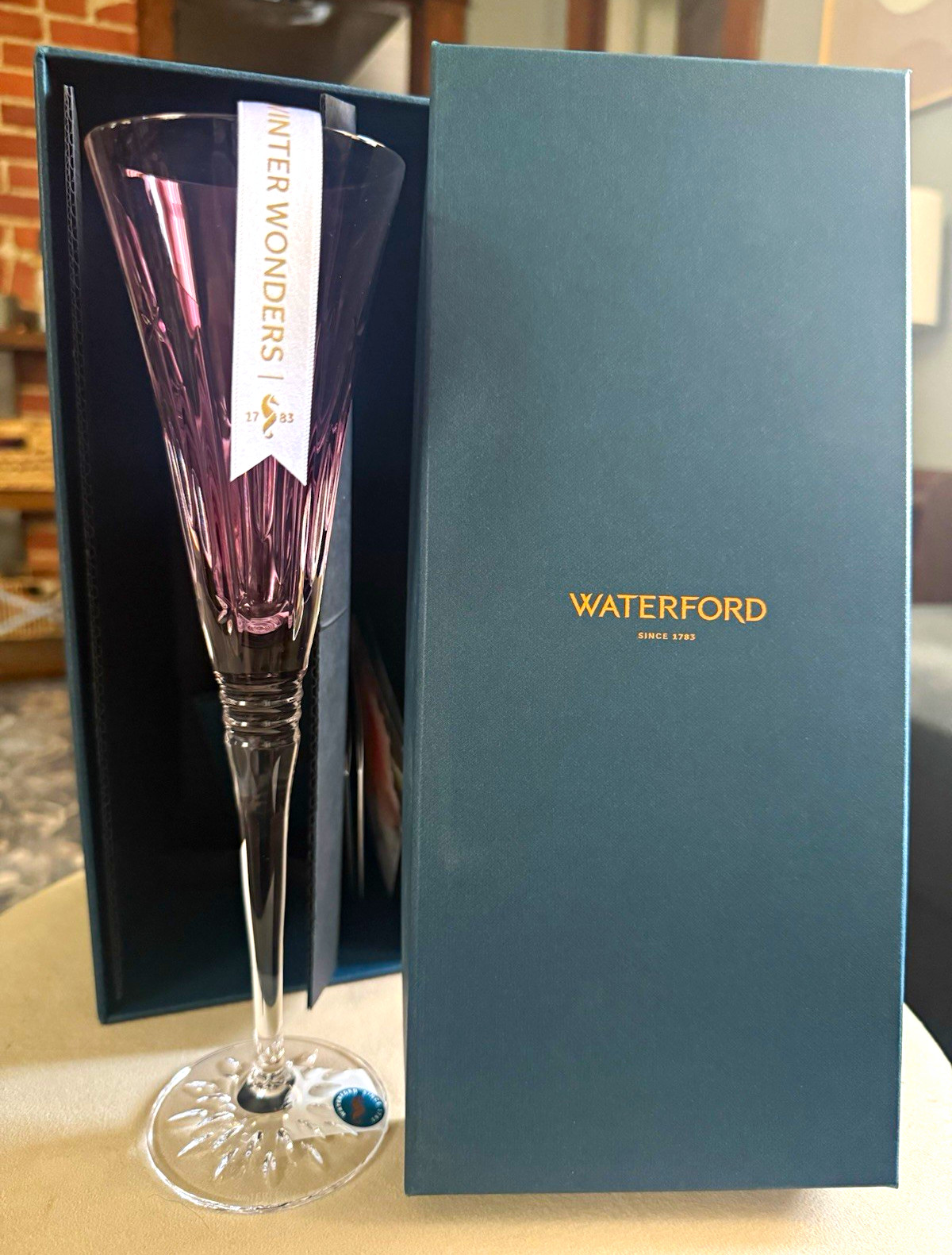 Waterford Winter Wonders Midnight Frost Lilac 7 oz Crystal Champagne Flute Waterford Winter Wonders Midnight Frost Lilac 7 oz Crystal Champagne Flute