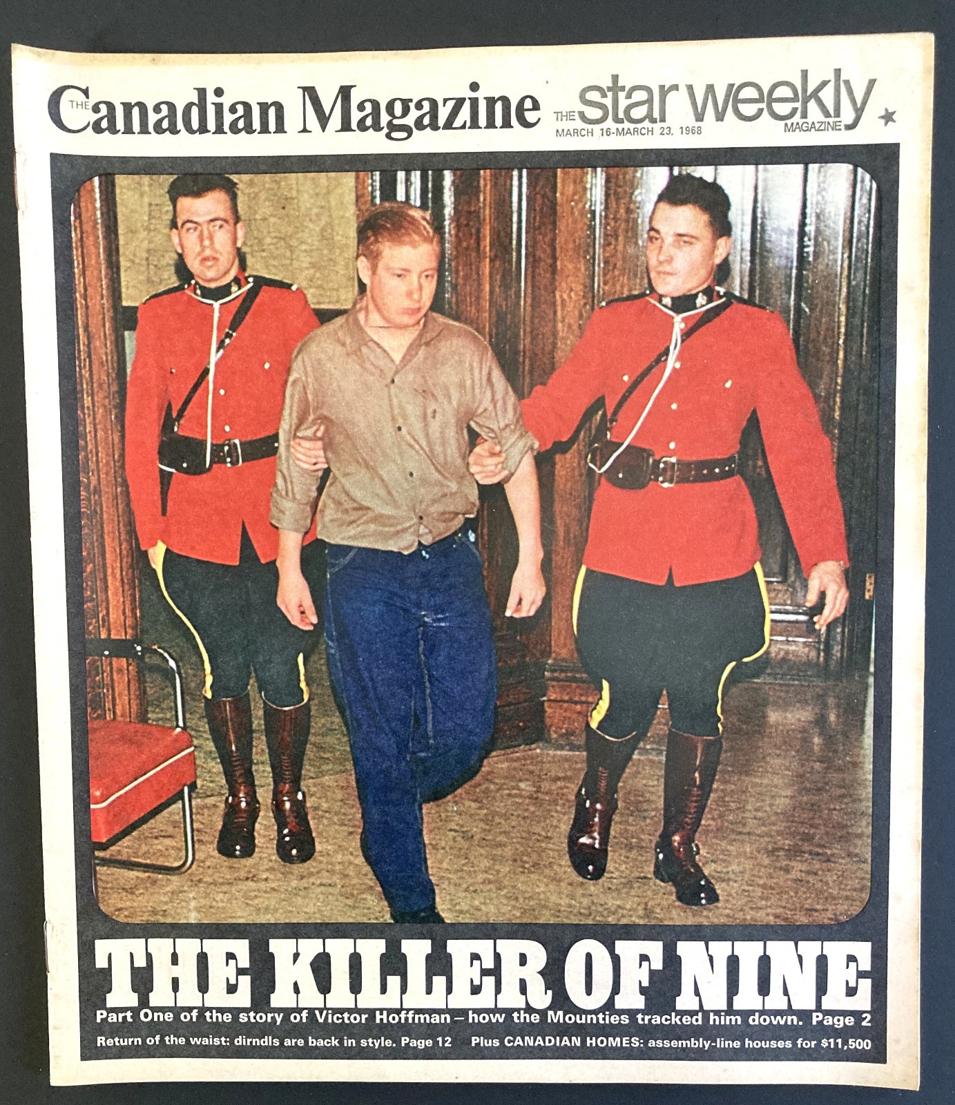 1968  RCMP ROYAL CANADIAN MOUNTED POLICE SHELL LAKE SASKATCHEWAN HOFFMAN KILLER