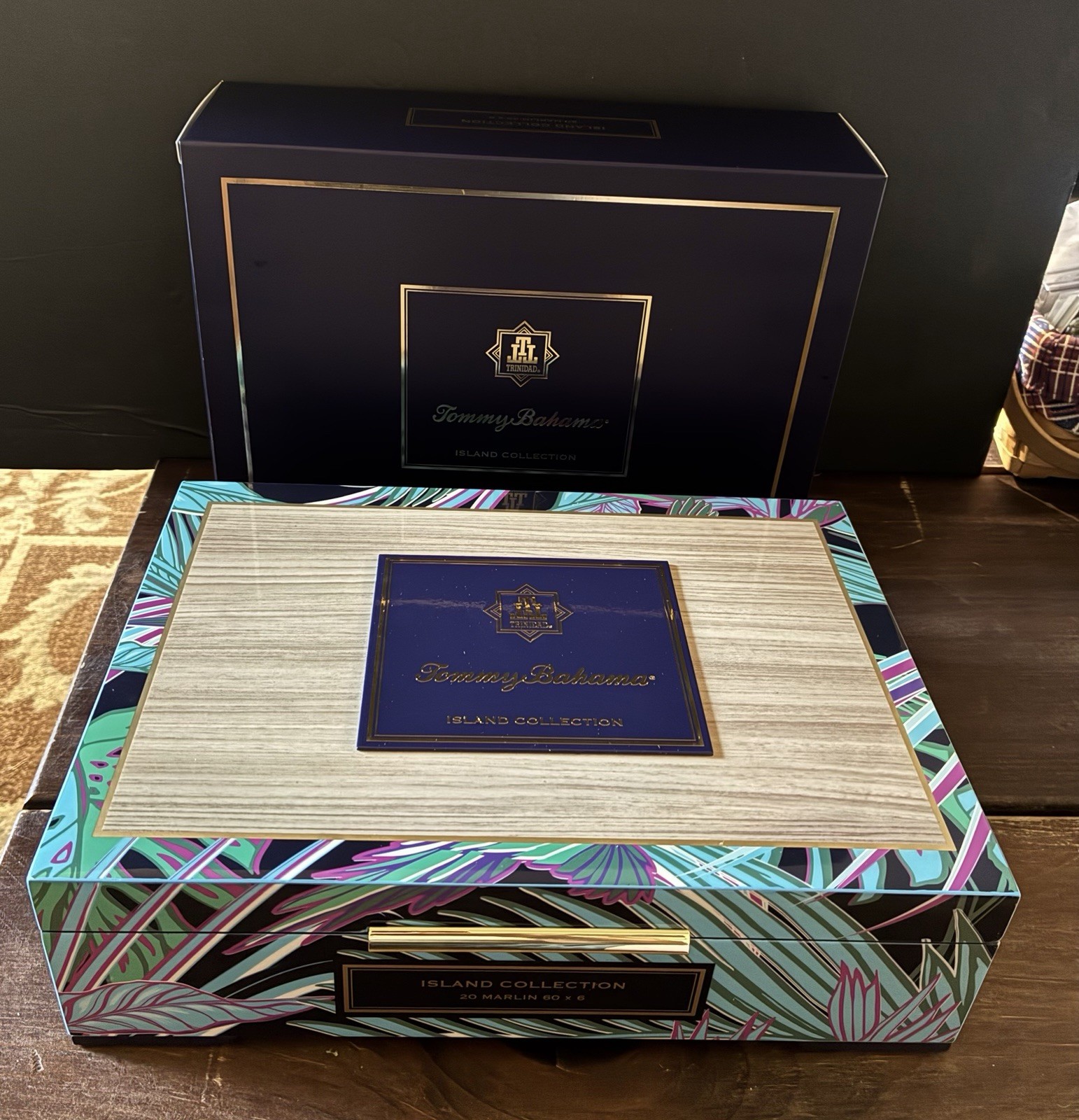 Trinidad x Tommy Bahama Island Collection Marlin Empty Cigar Humidor Box/sleeve