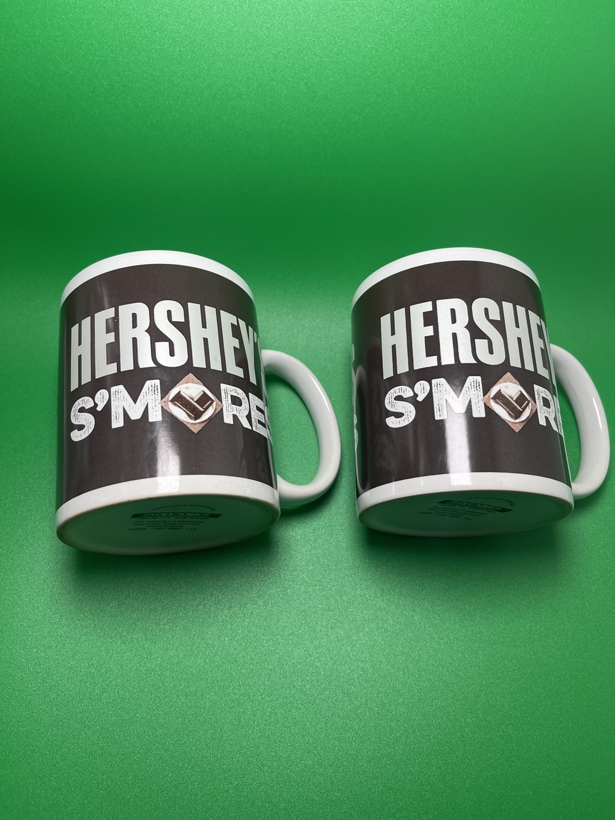 1 PAIR OF S\'mores Hershey Cocoa Mug by Gallerie Brown & White - 