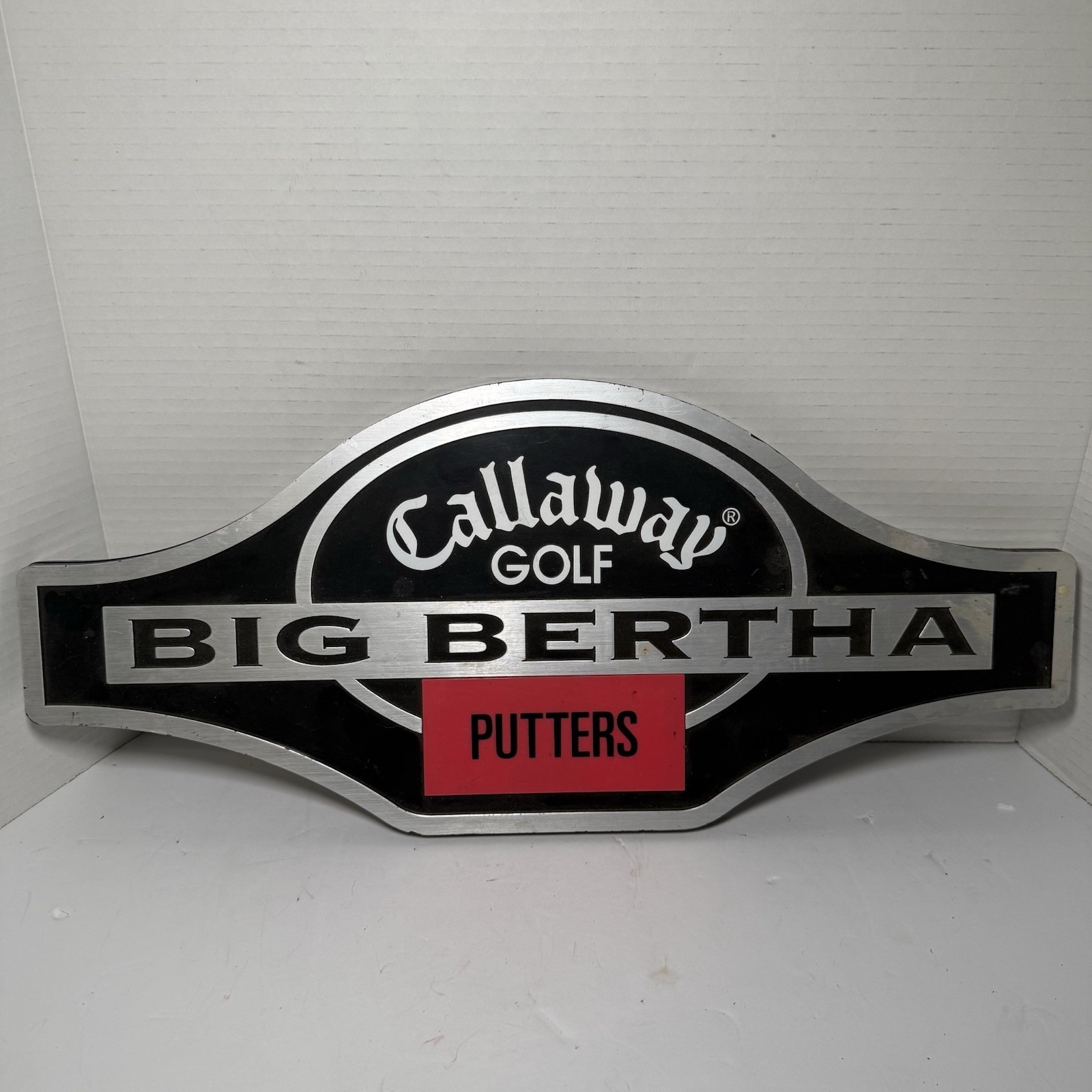Vintage Callaway Big Bertha Putters Double-Sided Golf Shop Display Sign