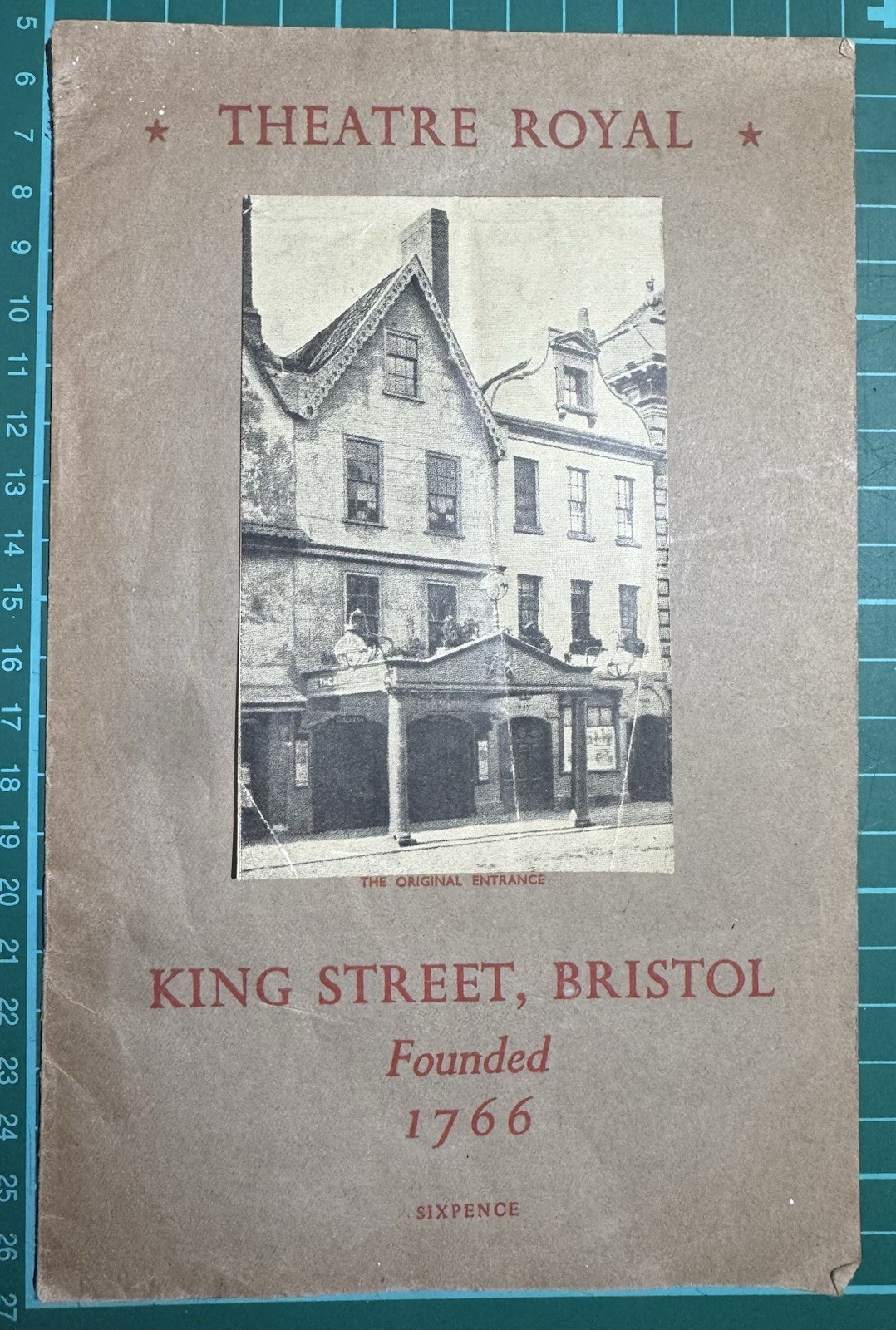 Theatre Royal Bristol King Street Vintage Souvenir Booklet 1766 Preservation