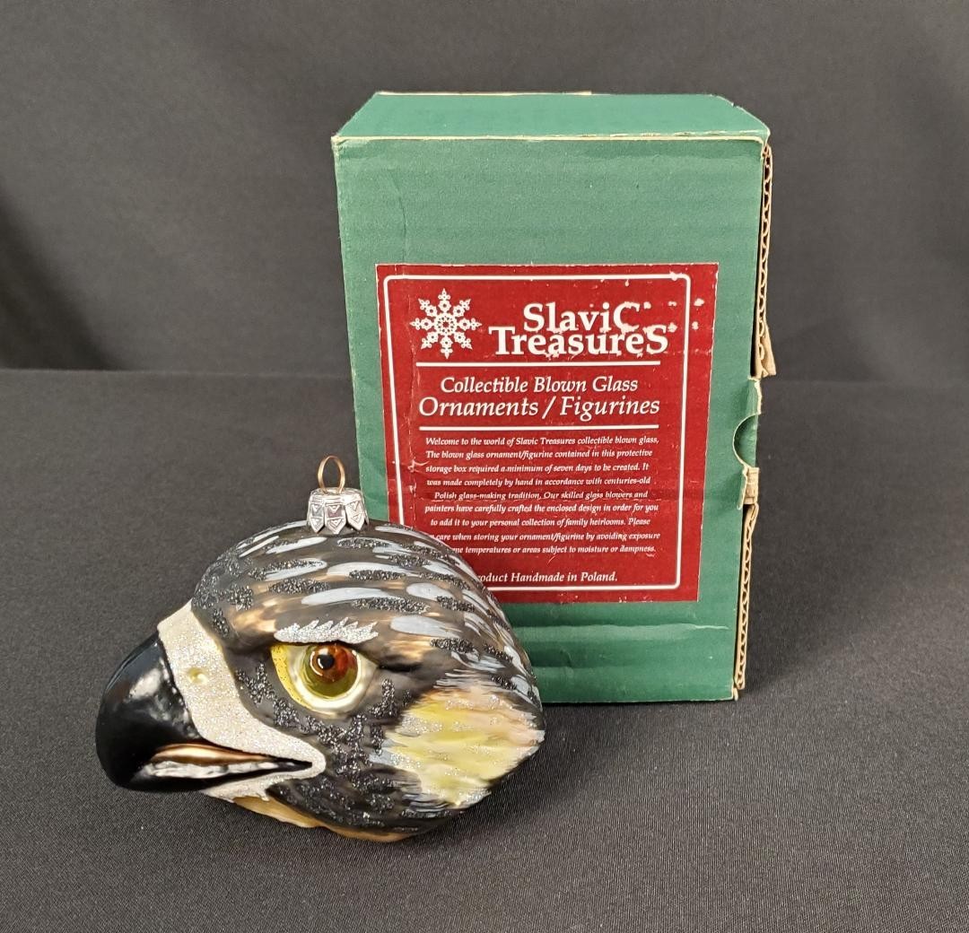 Slavic Treasures FALCON HEAD Christmas Ornament 00-198-A  Made in Poland