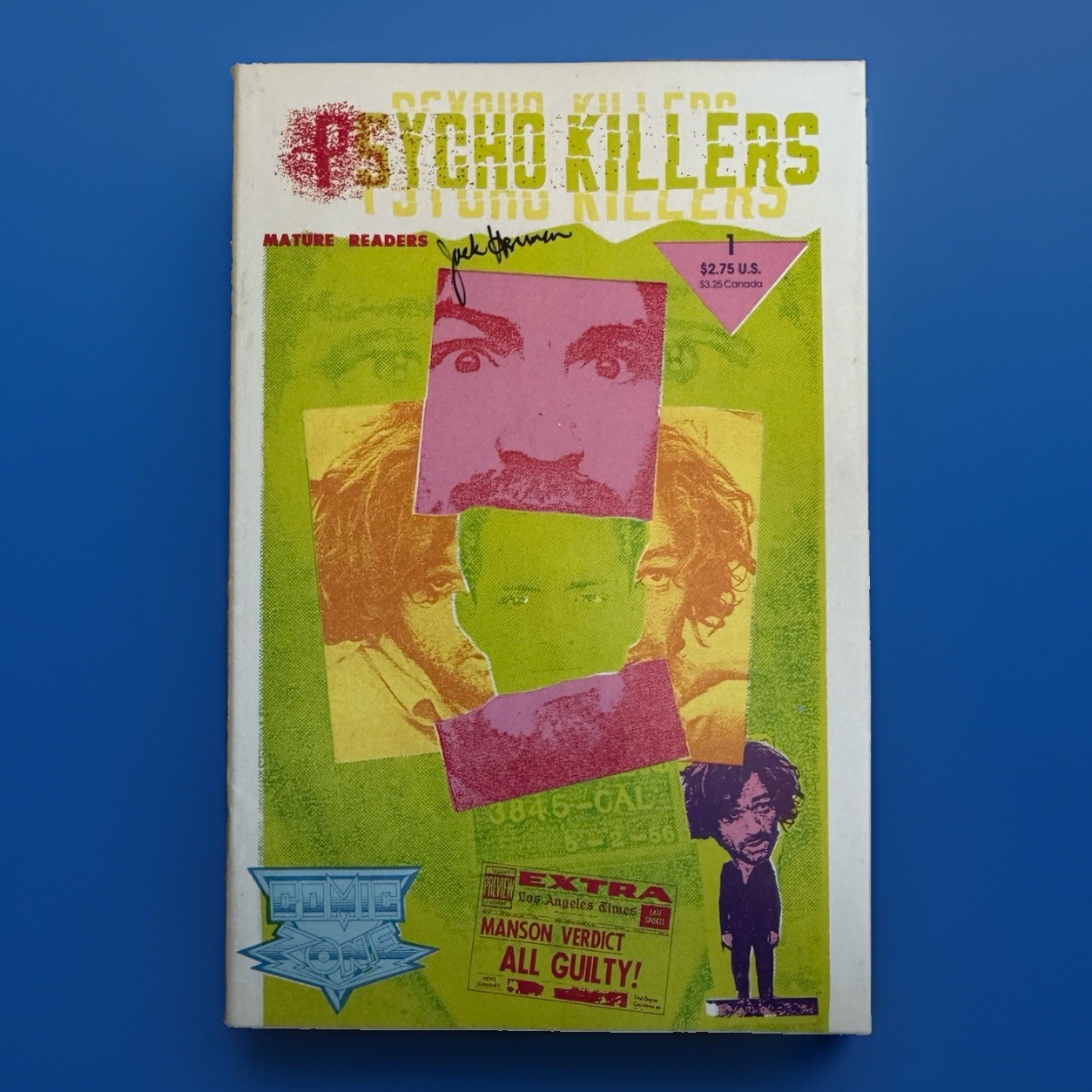Psycho Killers #1 (1991) Charles Manson Signed Herman Timmons COA Limited 200