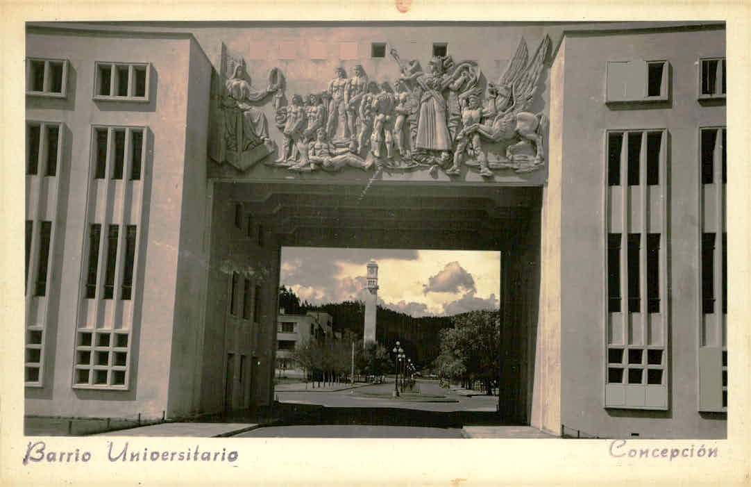 Concepción Chile Barrio Universitario Real Photo Postcard RPPC