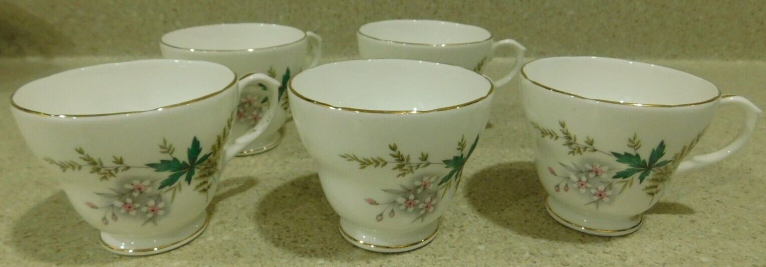 Vintage Duchess Bone China England Louise 364 Coffee Tea Cup Set Of 5 .