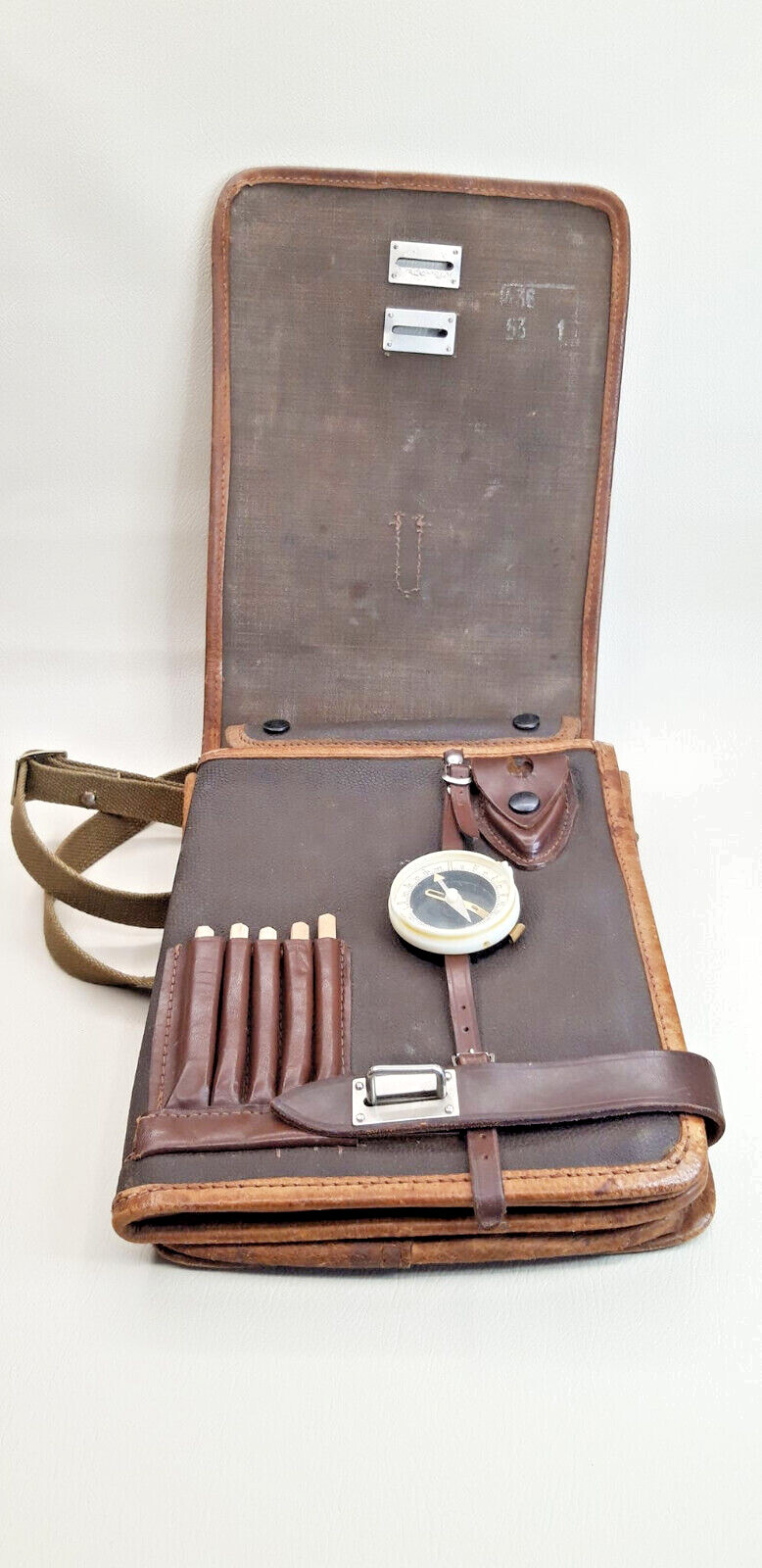Soviet Red Army Soviet military officer leather case for card tablet tablet 1953 Soviet Red Army Soviet military officer leather case for card tablet tablet 1953