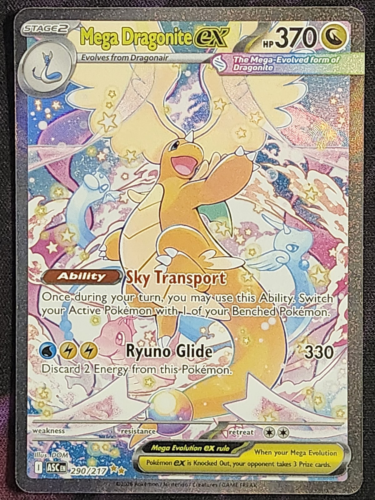 Pokemon Mega Dragonite EX 290/217 Ascended Heroes ASC Pokemon Mega Dragonite EX 290/217 Ascended Heroes ASC