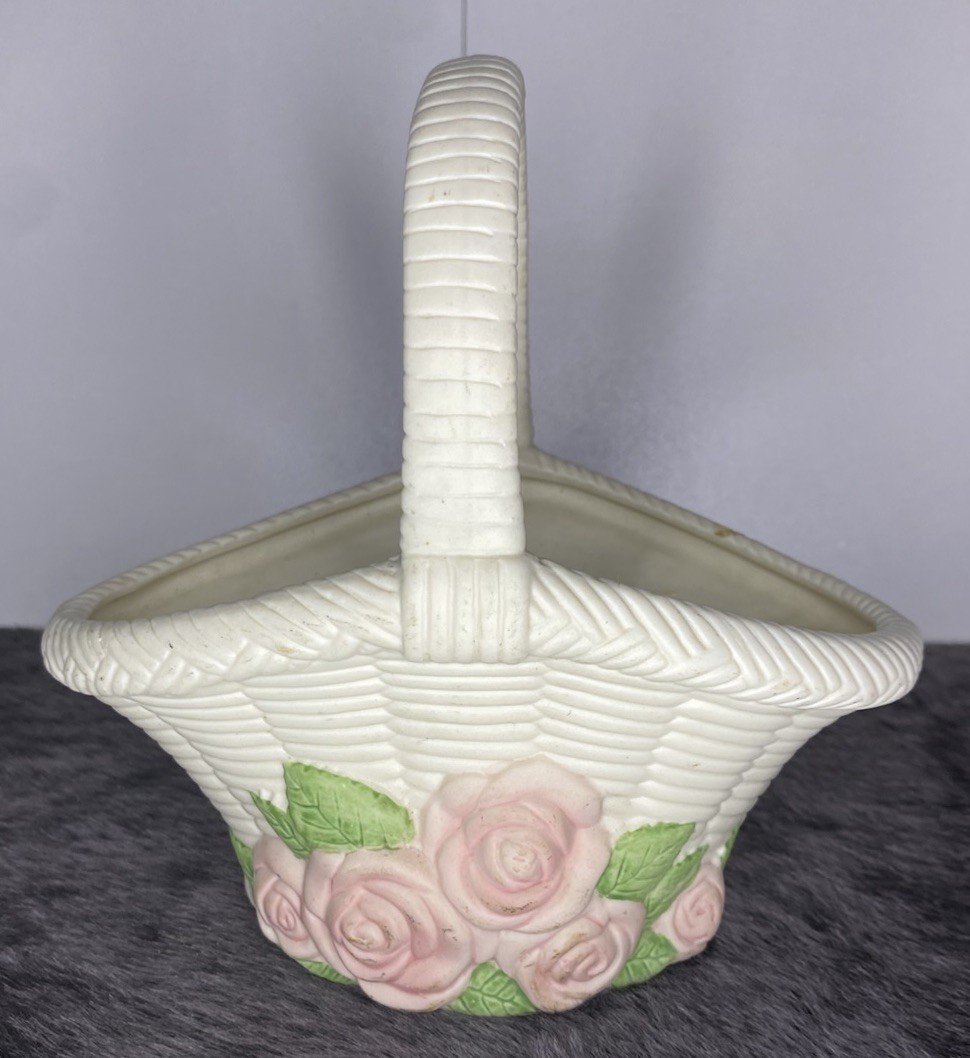 Teleflora Rose Porcelain Thailand Basket