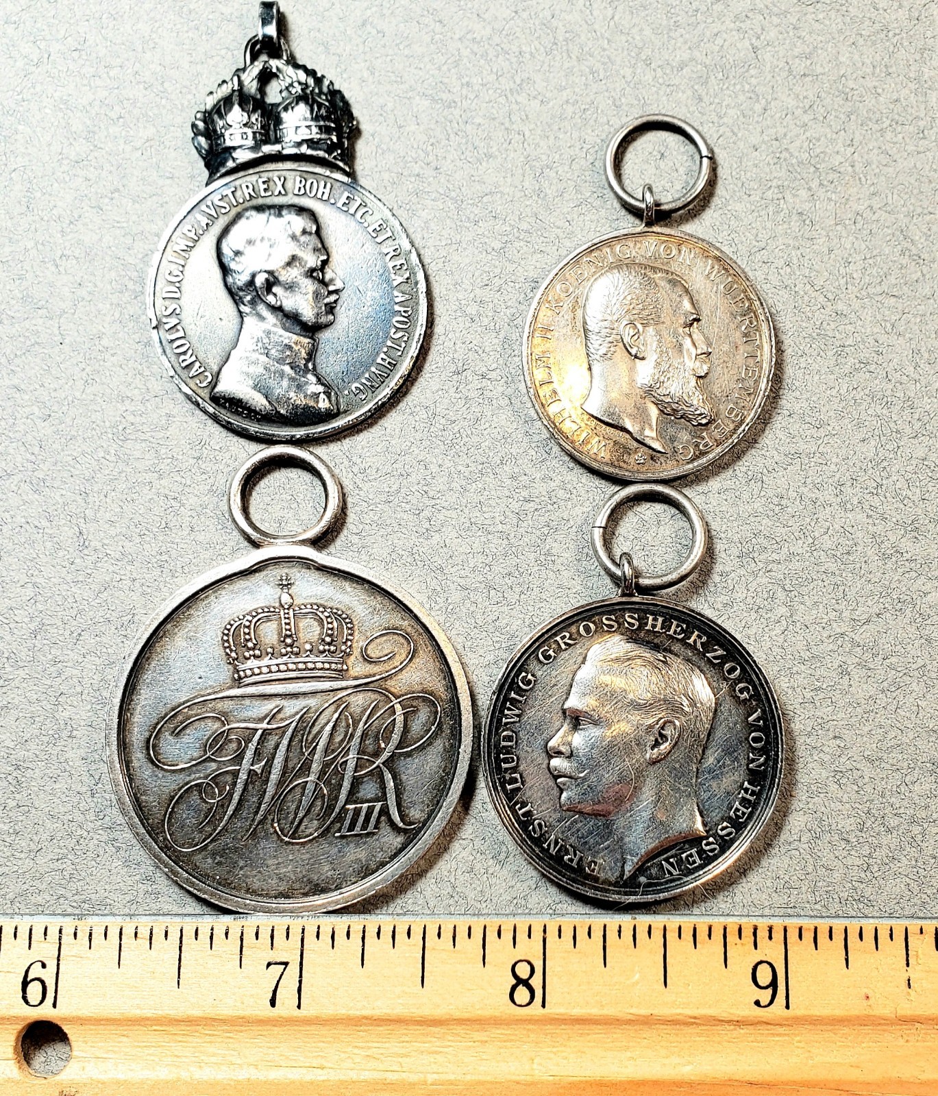 W W 1 GERMAN SILVER MEDAL LOT W W 1 GERMAN SILVER MEDAL LOT