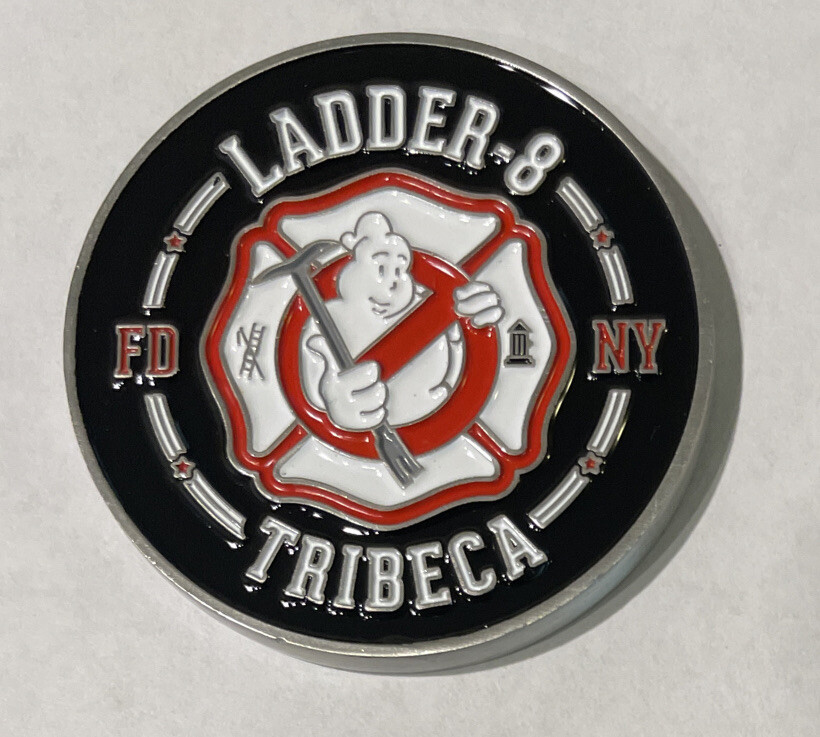 FDNY Fire Department Of New York Ladder 8 Tribeca Ghostbusters Challenge Coin FDNY Fire Department Of New York Ladder 8 Tribeca Ghostbusters Challenge Coin