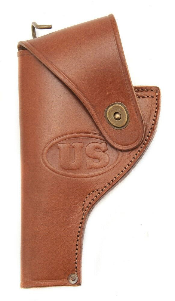 US Smith & Wesson Victory Model Revolver Holster in Brown Leather Left Hand