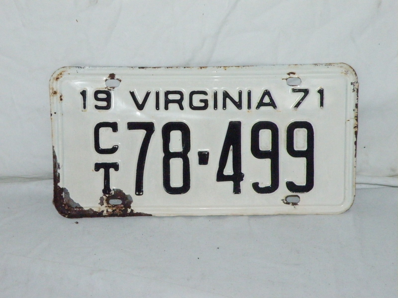 1971 Virginia Commercial Truck / Trailer Tag VA Licnese Plate