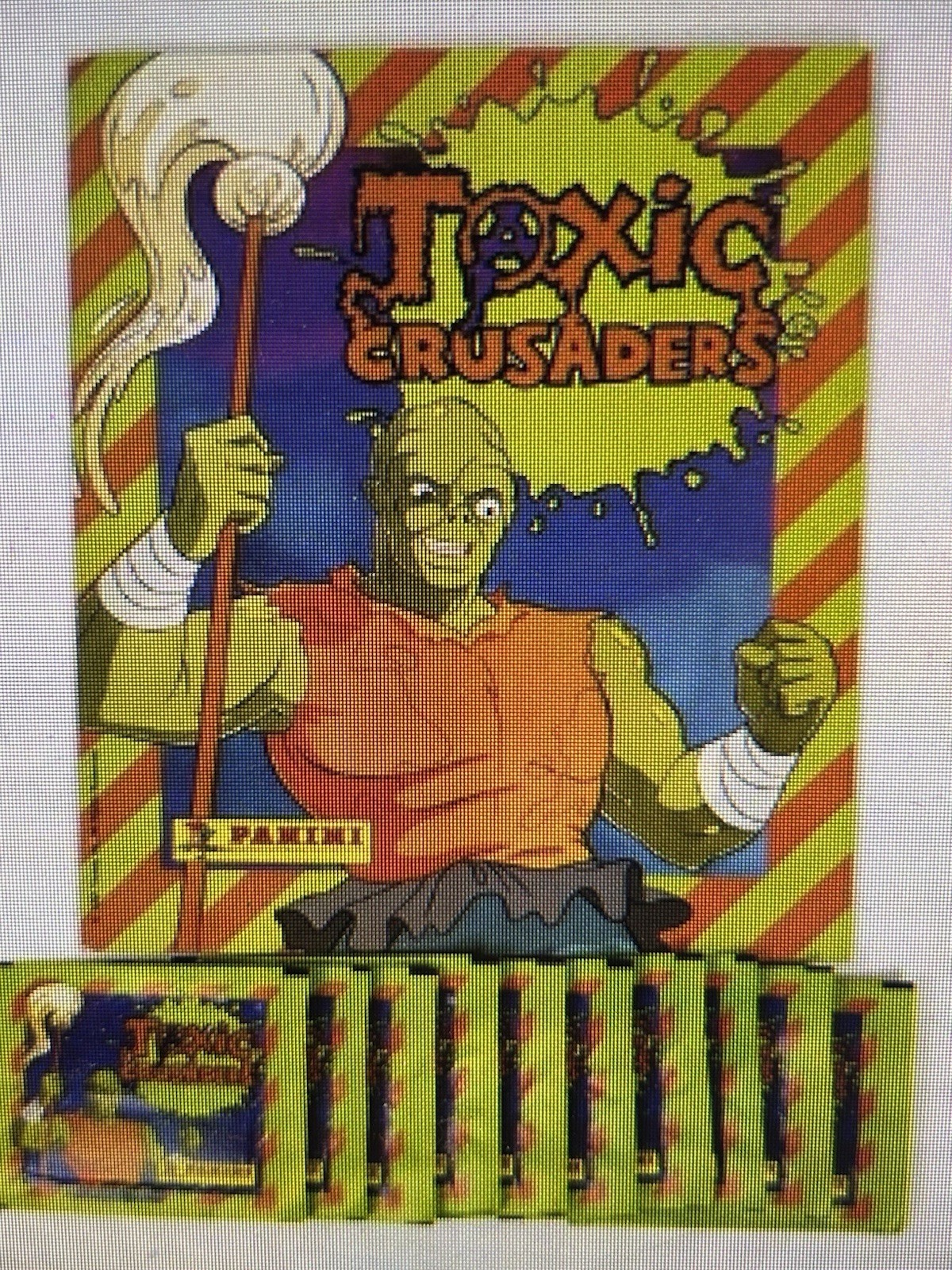 1991 Panini Toxic Crusaders Sticker Album With 10 Sealed Sticker Packs Avenger
