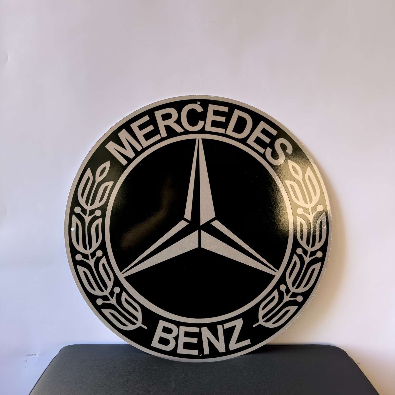 Mercedes-Benz Heritage Logo Heavy Metal Sign XL-  50 cm (19.7 inches)