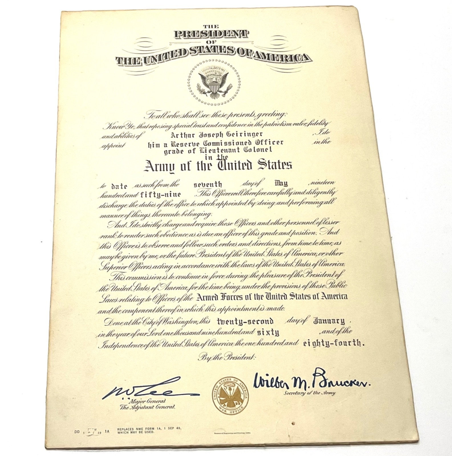 Up for sale is an authentic, original September 1948 post-WWII United States Nav
