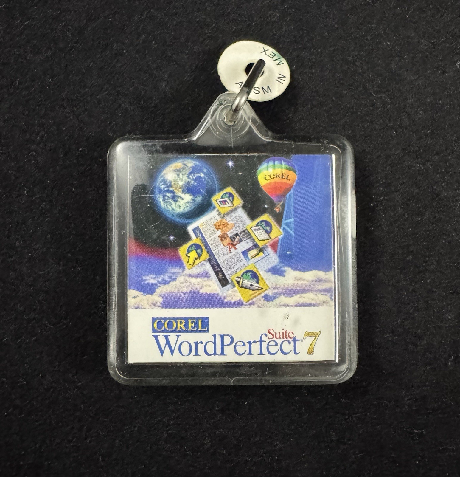 Vintage Corel WordPerfect Suite Office 7 Plastic Keychain