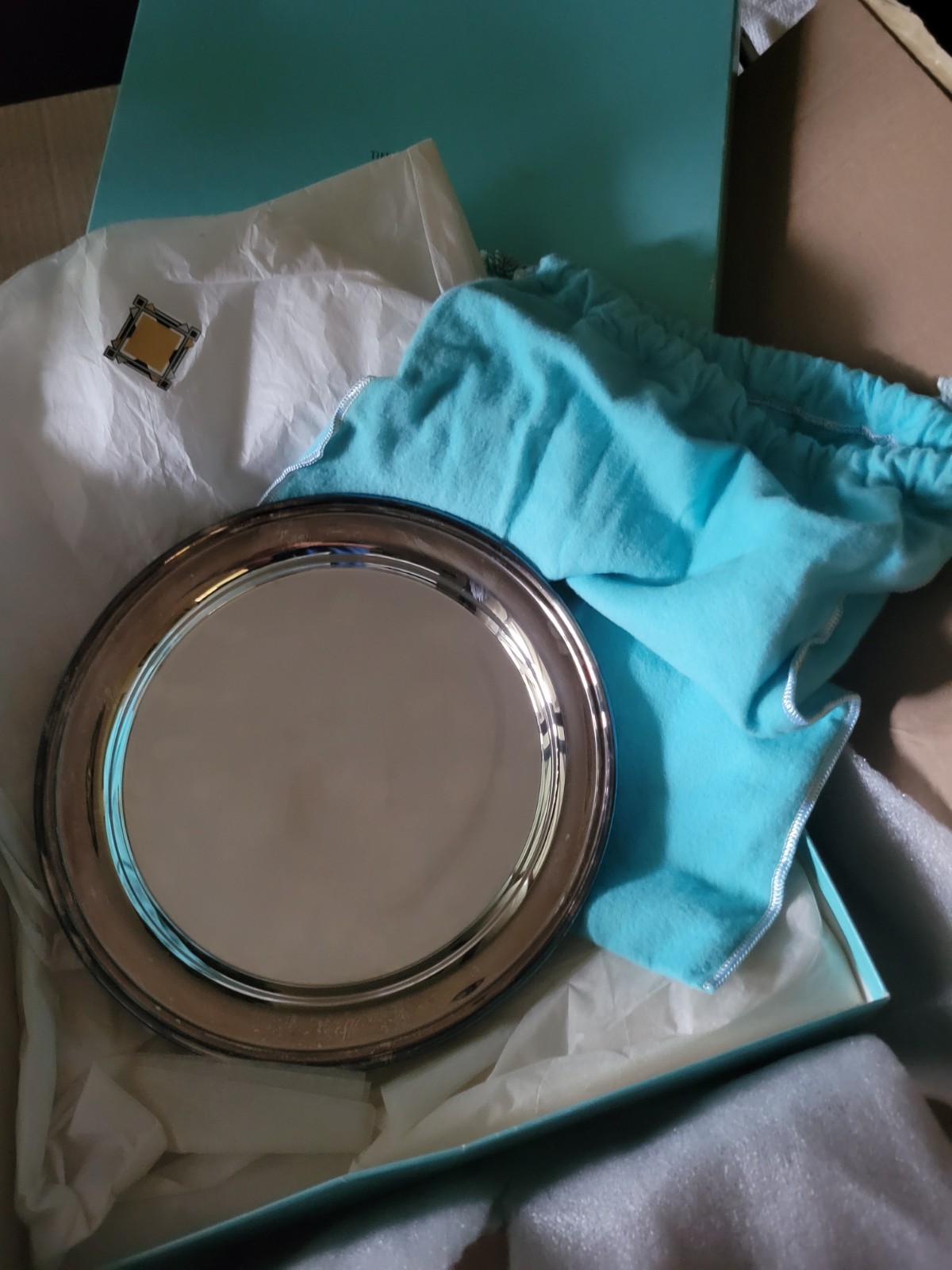 Tiffany & Co. 10” Silver Serving Platter The Mirage 1992 - Make An OFFER