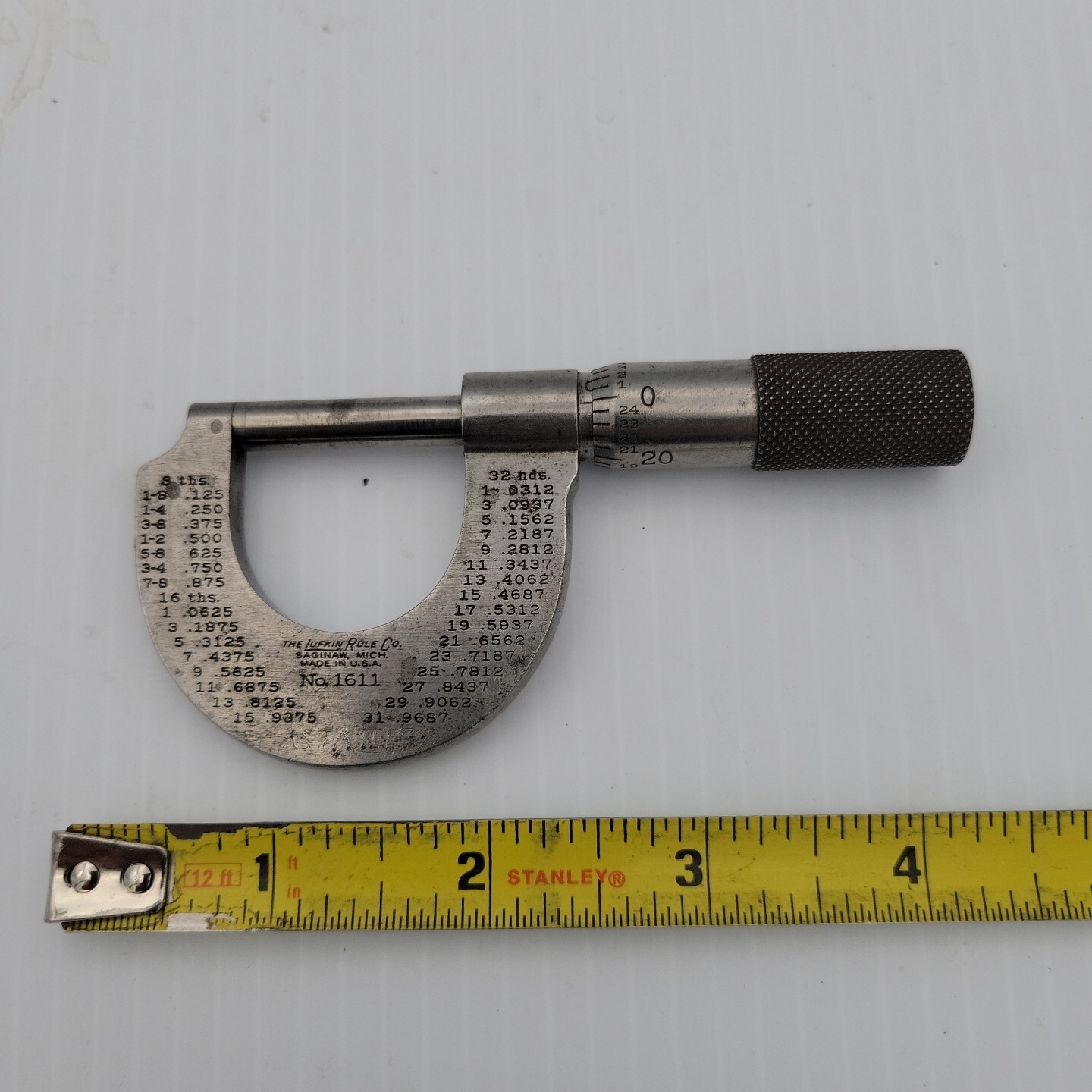 Vintage Lufkin No. 1611 Micrometer