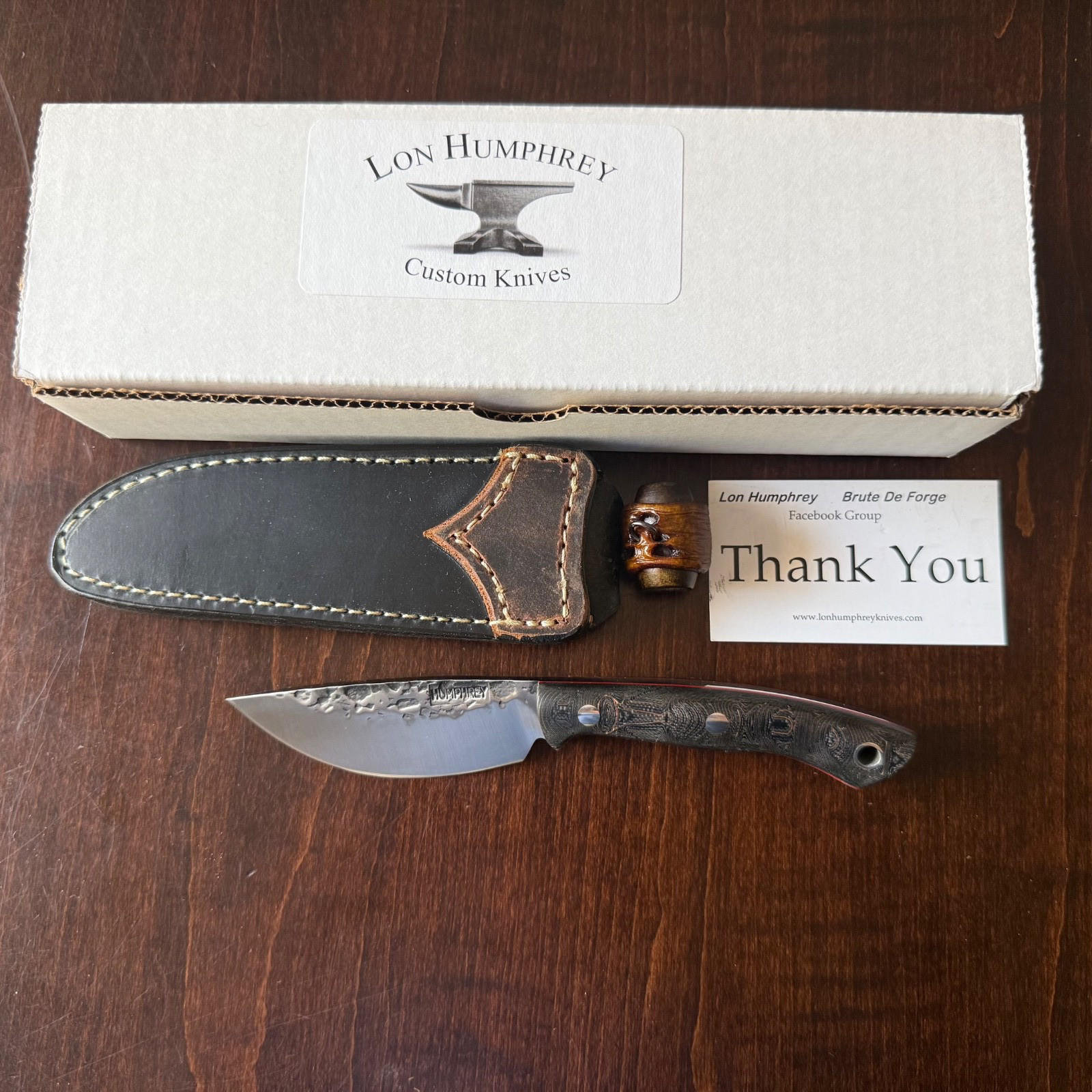 Lon Humphrey Knives Drop Point Blacktail Forged 52100 Copper G10 Orange Liners Lon Humphrey Knives Drop Point Blacktail Forged 52100 Copper G10 Orange Liners