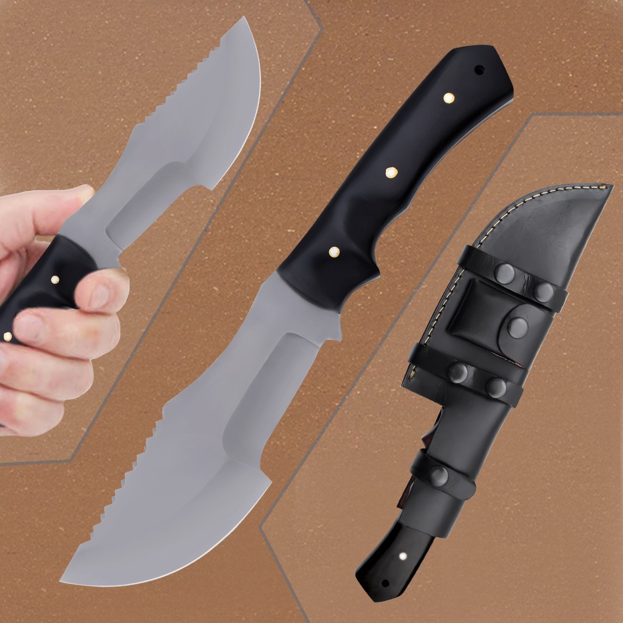 Handmade Collector Knife – Tracker Model Inspired by “The Hunted” Movie.TRM013
