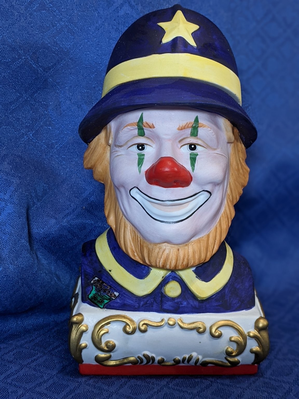 Ezra Brooks Decanter Keystone Cop Character Clown 1980 Frankfort KY