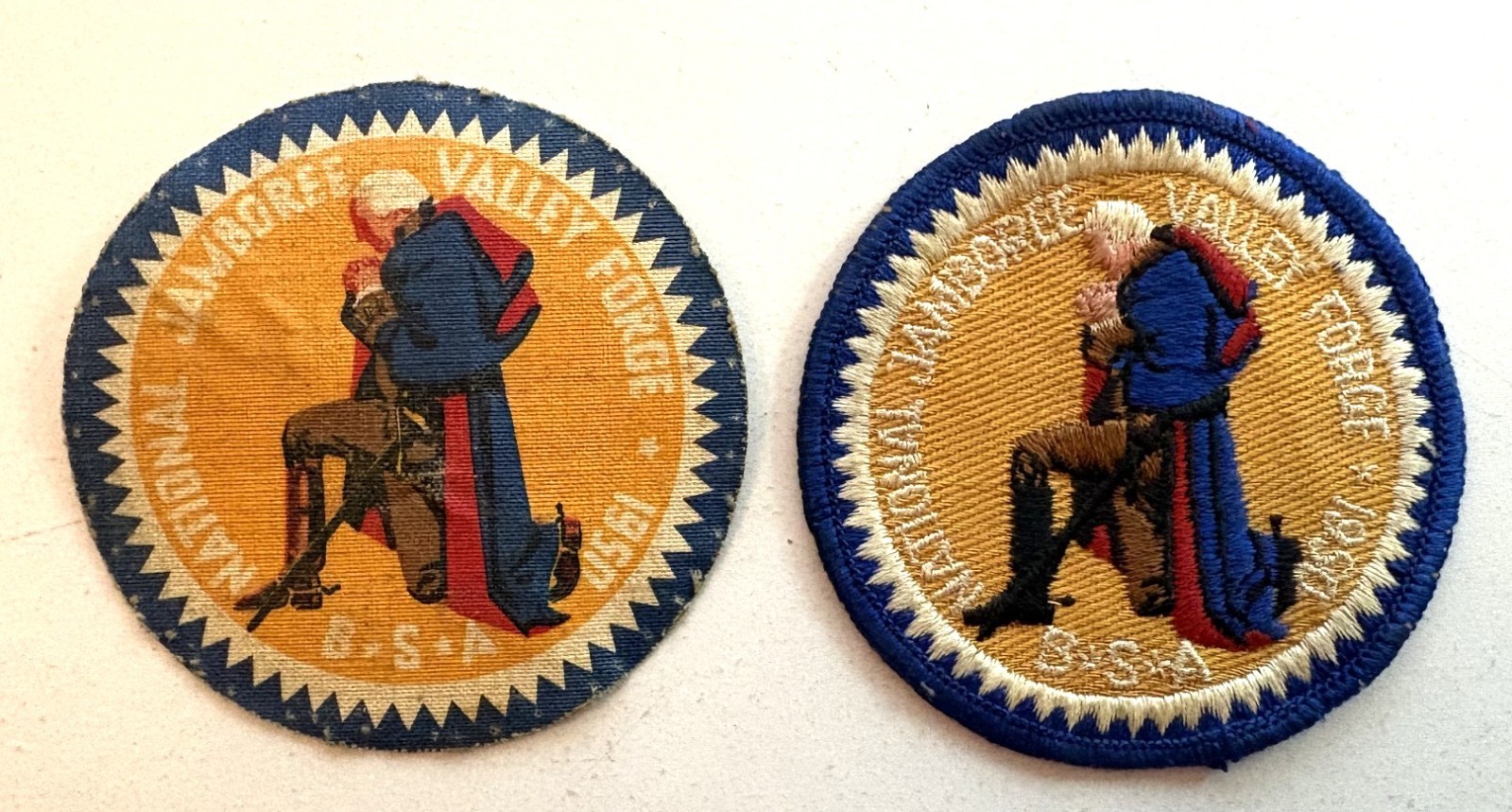 2 different 1950 National Jamboree pocket patches; canvas and embroidered issues