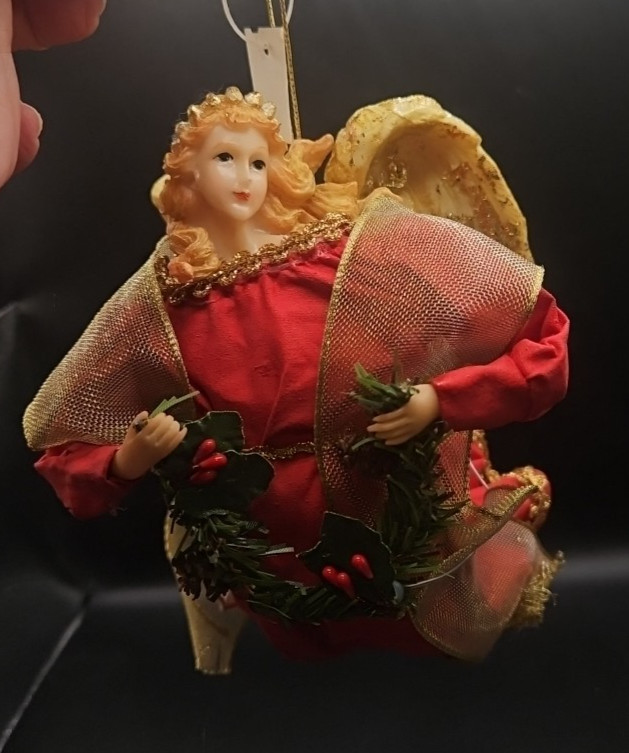 Vintage Dillards Trimmings Angel Christmas Hanging Ornament