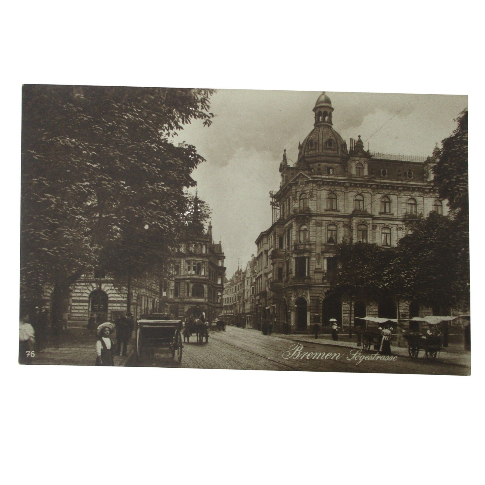 Vintage Bremen Sogestrasse Germany Postcard 1921 Antique Street Scene Litho Vintage Bremen Sogestrasse Germany Postcard 1921 Antique Street Scene Litho
