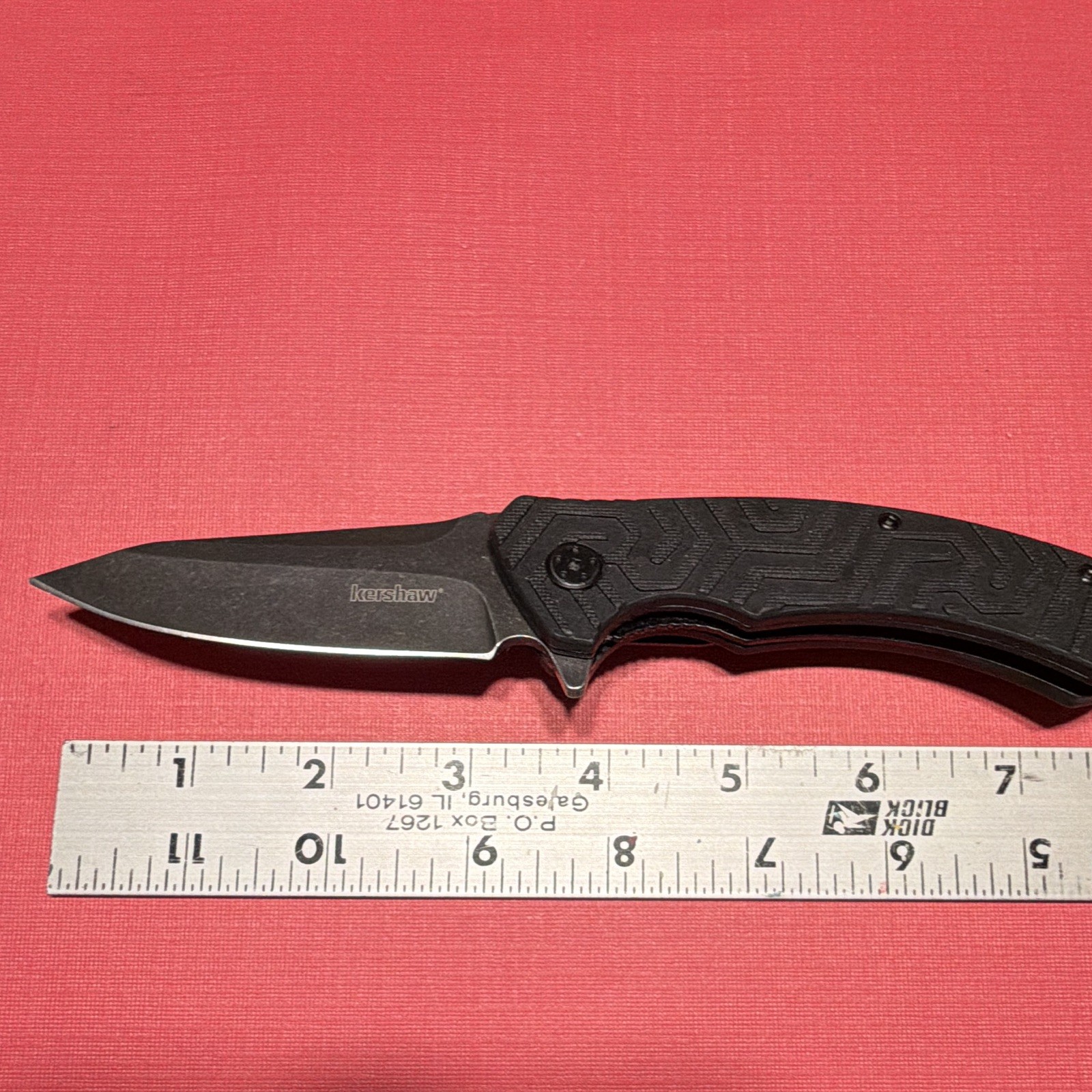 Kershaw 1314BW Labyrinth Pocketknife Black Tanto Plain Edge Manual Liner Lock