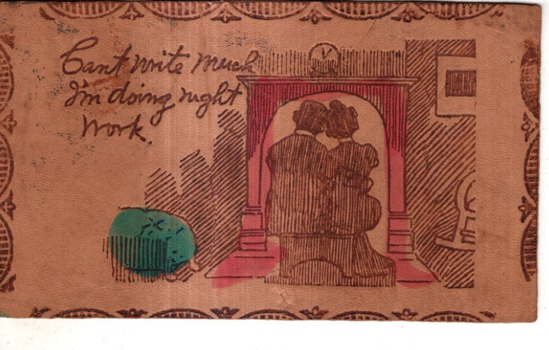 ANTIQUE LEATHER Postcard    