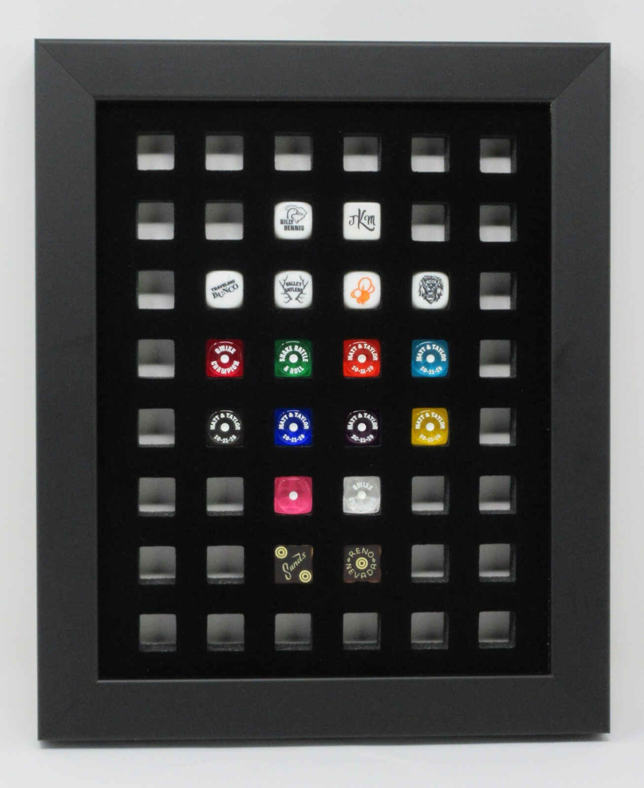 48 GAMING DICE 5/8 (NOT INCLUDED) CHESSEX KOPLOW WALL DISPLAY PICTURE FRAME 8x10