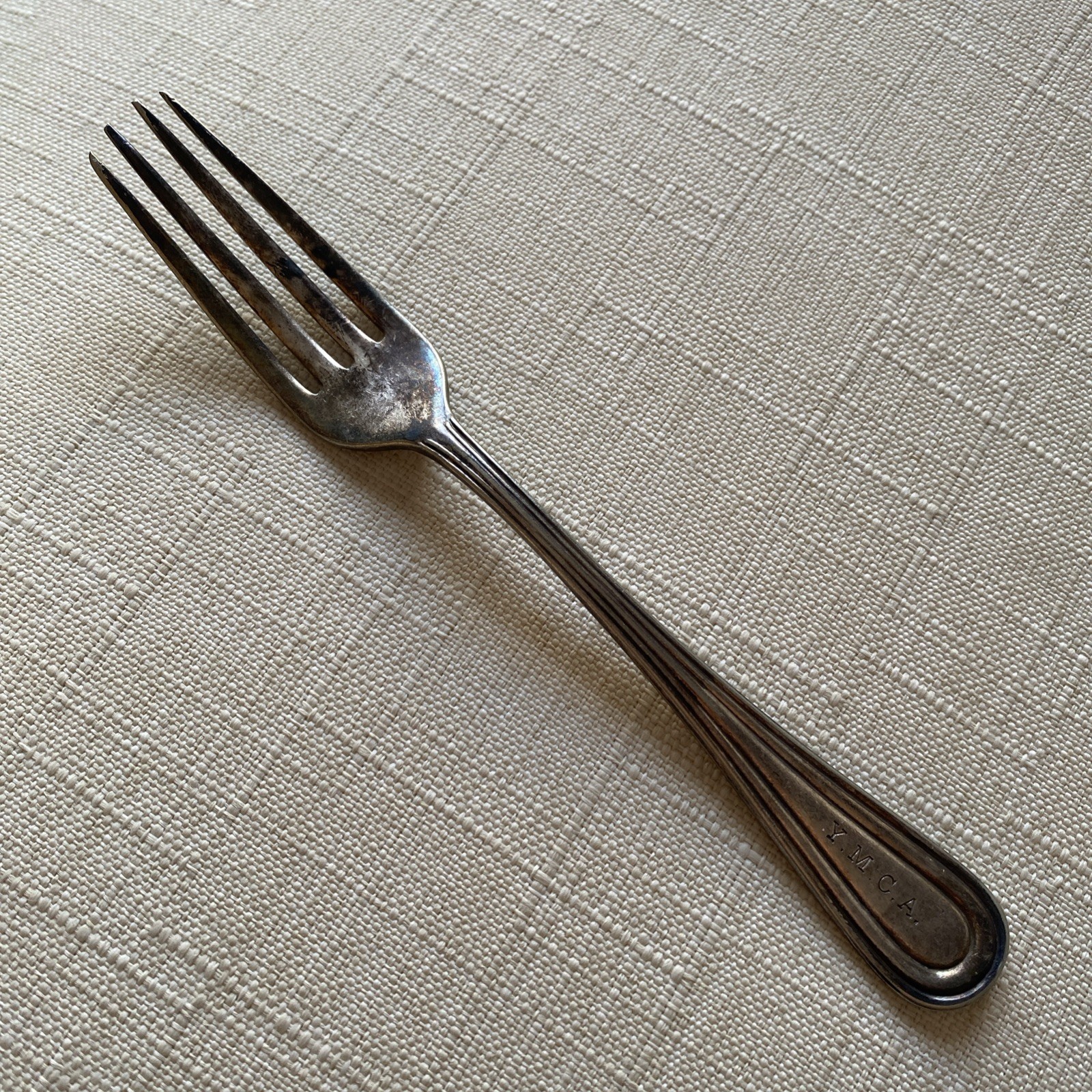 Vintage Y.M.C.A. silverplated FORK American Silver Co young mens Christian assoc Vintage Y.M.C.A. silverplated FORK American Silver Co young mens Christian assoc