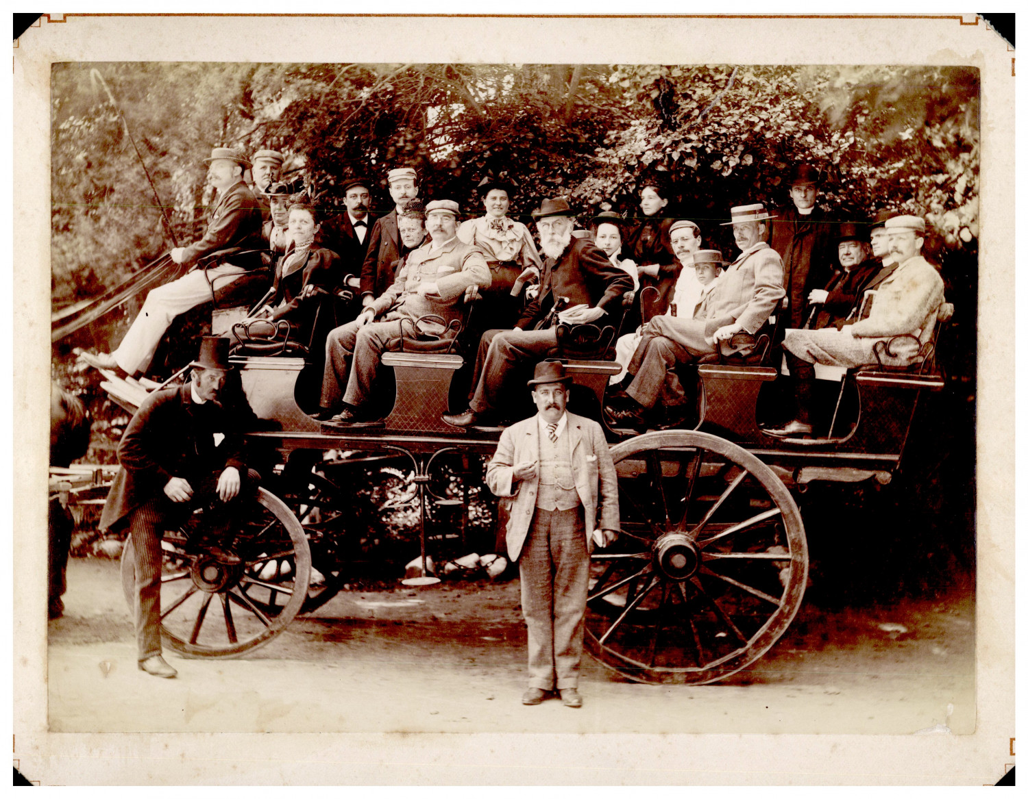 France, Genre Scene, Char à Bencs Vintage Albumen Print Albumen Print  