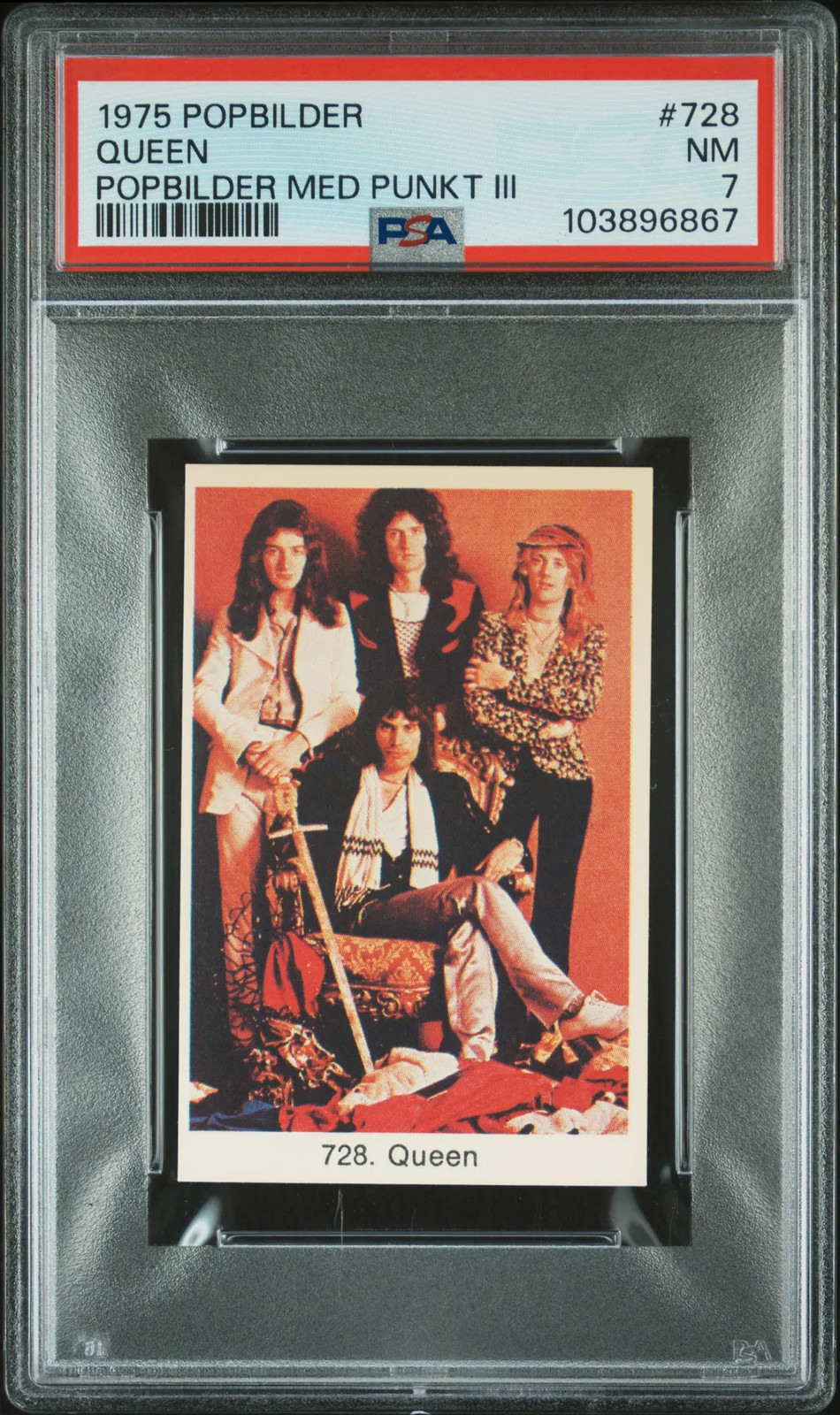 QUEEN 1975 Popbilder Popbilder Med Punkt III #728 PSA 7