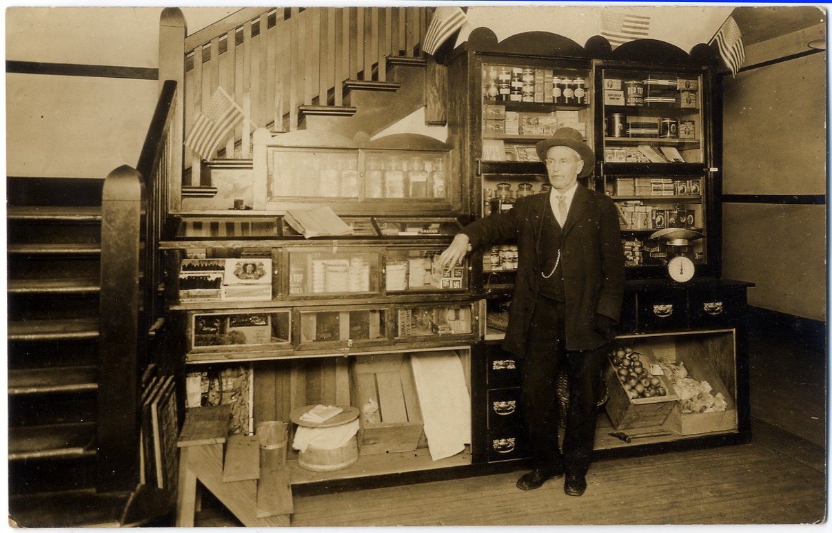 RPPC. Tobacco/Cigar Stand In Hotel Lobby, Ca.1915. Real Photo Postcard