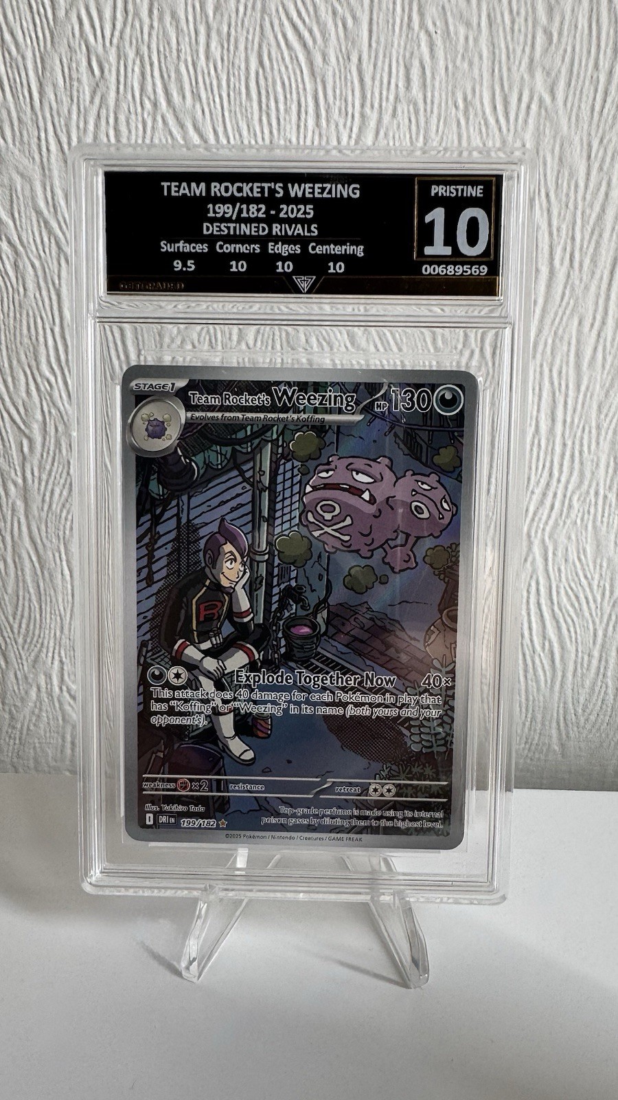 Team rocket’s wheezing Pokemon graded card (pristine 10)