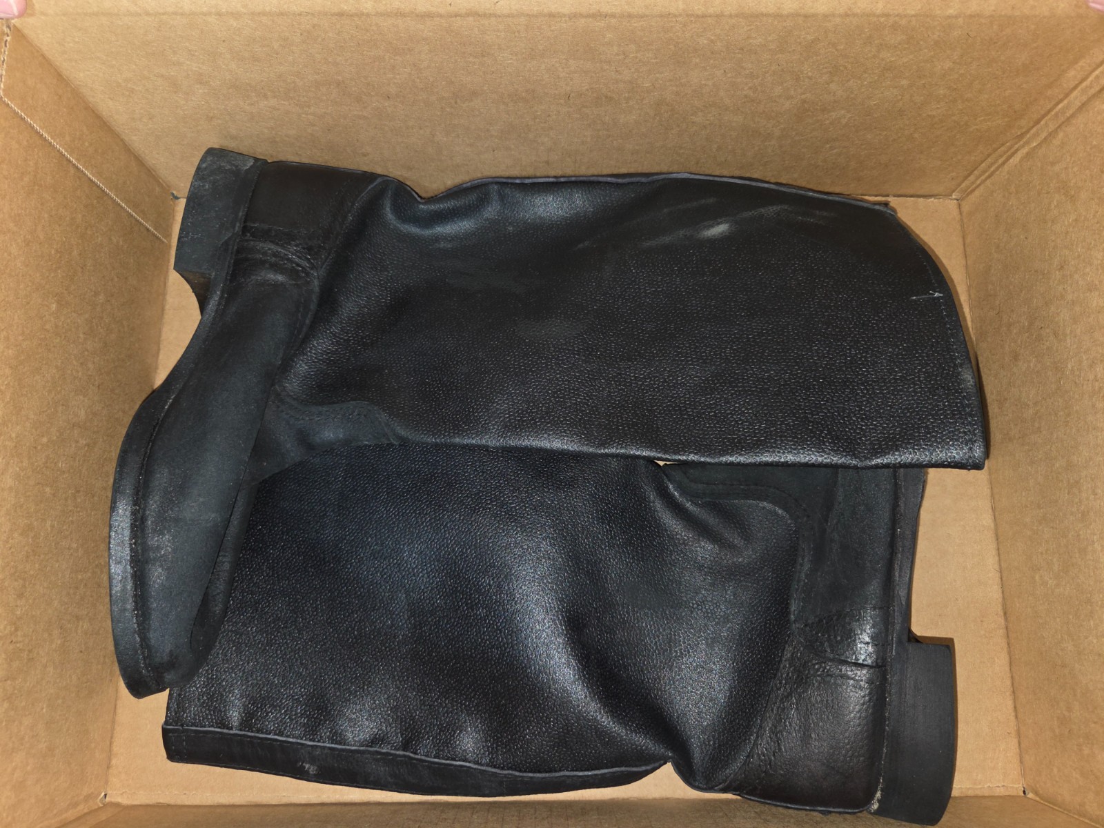 Vintage DDR East German NVA Jackboots Black Leather Riding Boots Mens 9 Cold War