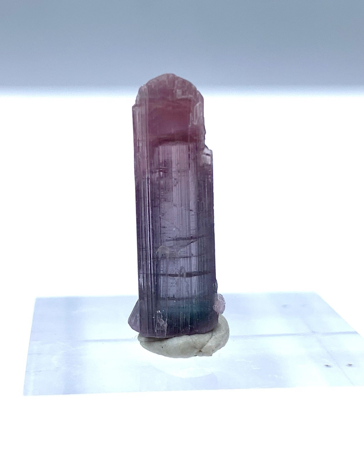 Natural Bi Color Tourmaline Dt Crystal From Afghanistan, 8.35 Ct